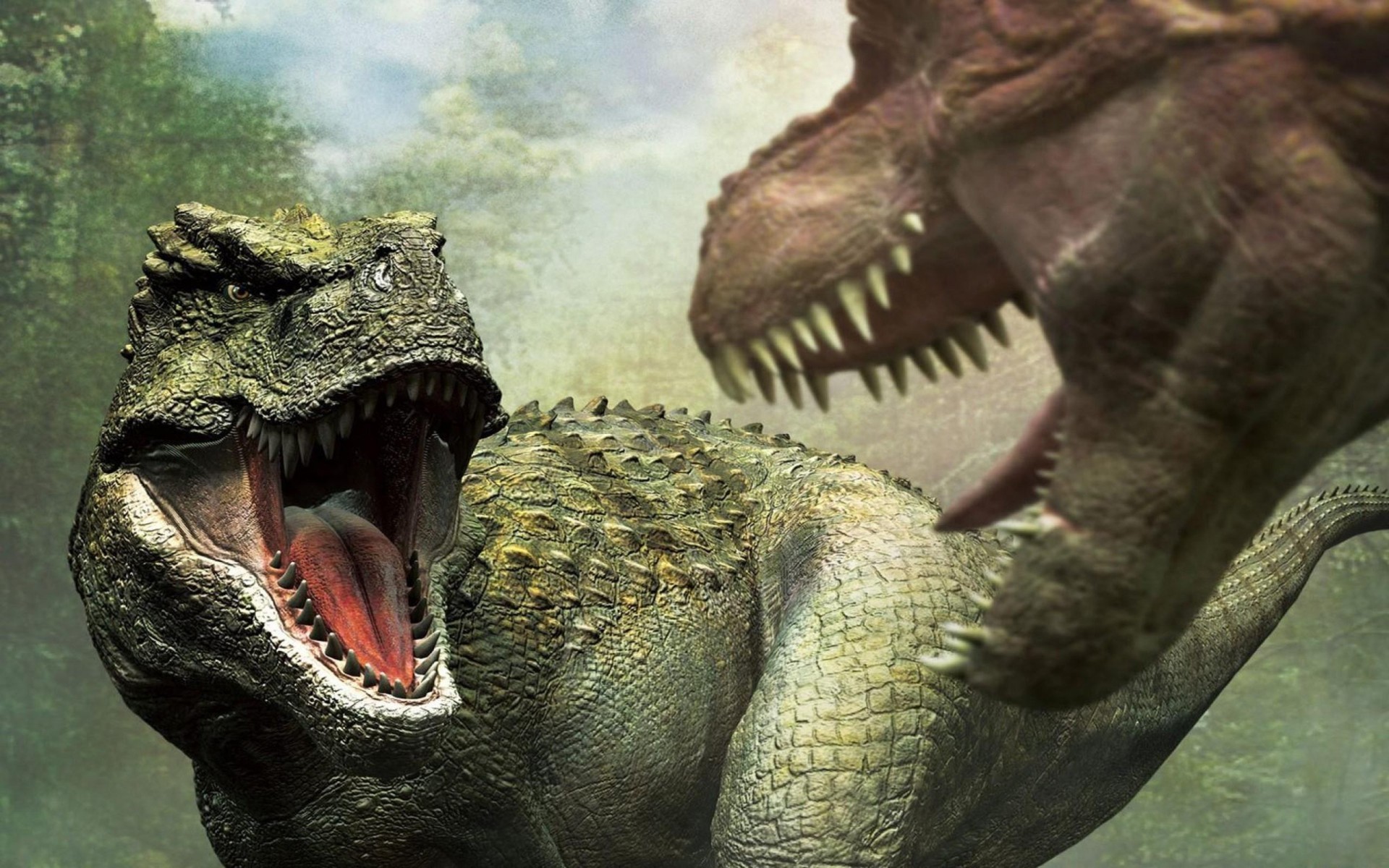 1920x1200 T Rex Dinosaur Fight HD Wallpaper