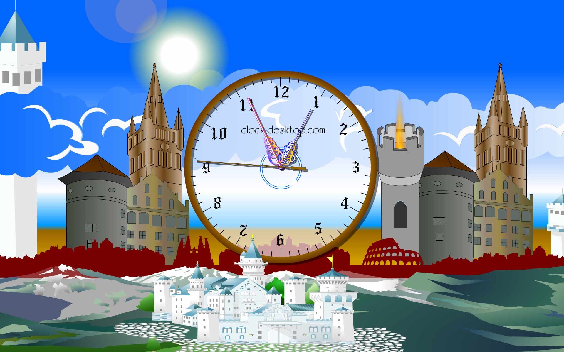1920x1200 Castle Clock Live Animated Wallpaper 1.3