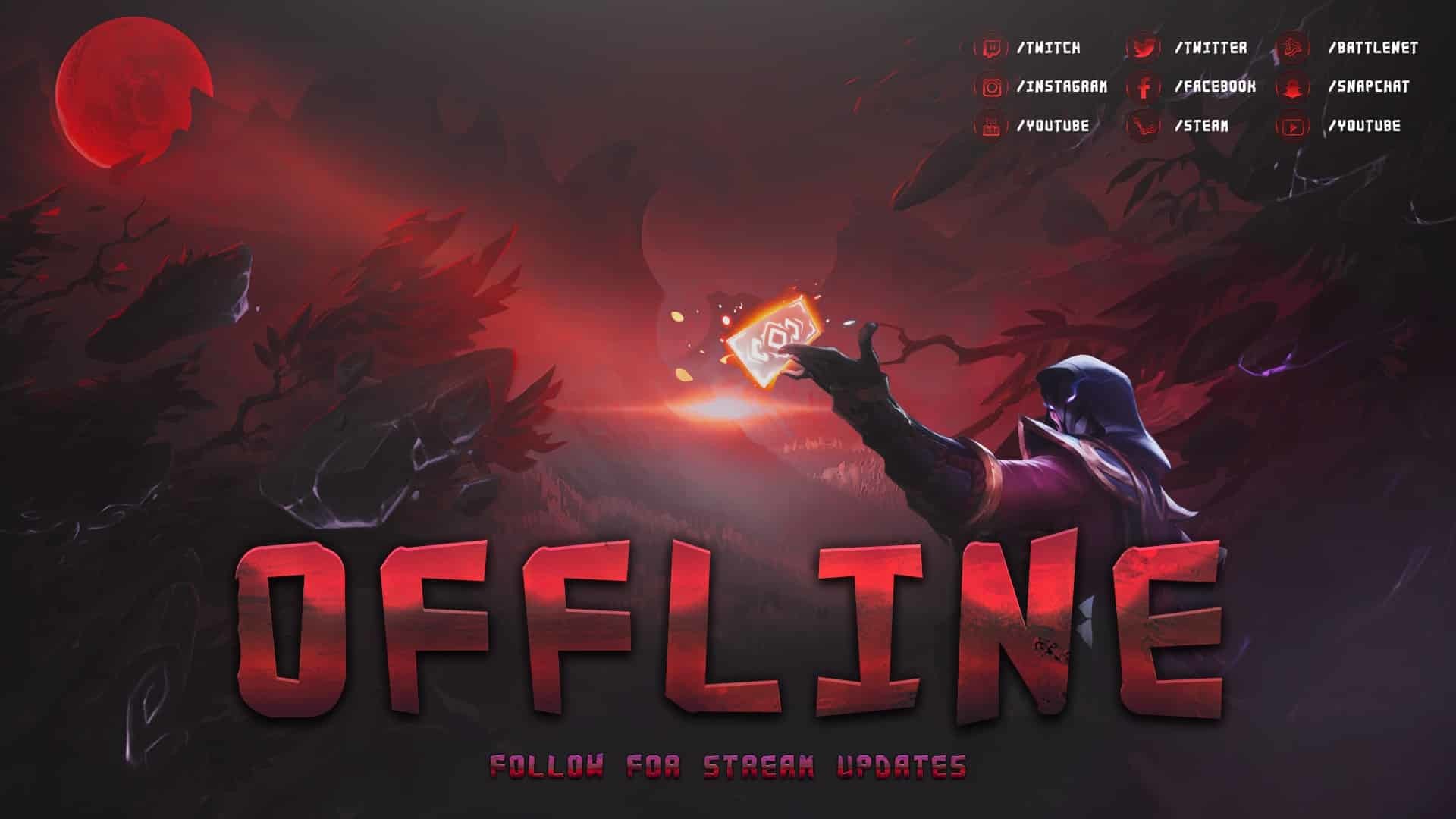 1920x1080 BLOOD MOON TWISTED FATE OFFLINE TWITCH SCREEN