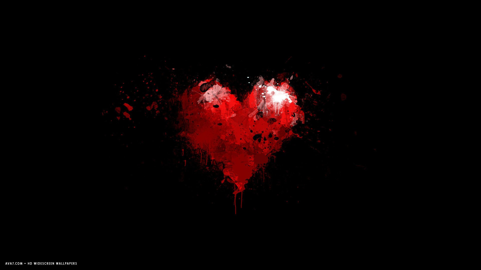 1920x1080 heart minimalistic red artistic symbol red grunge paint hd widescreen  wallpaper