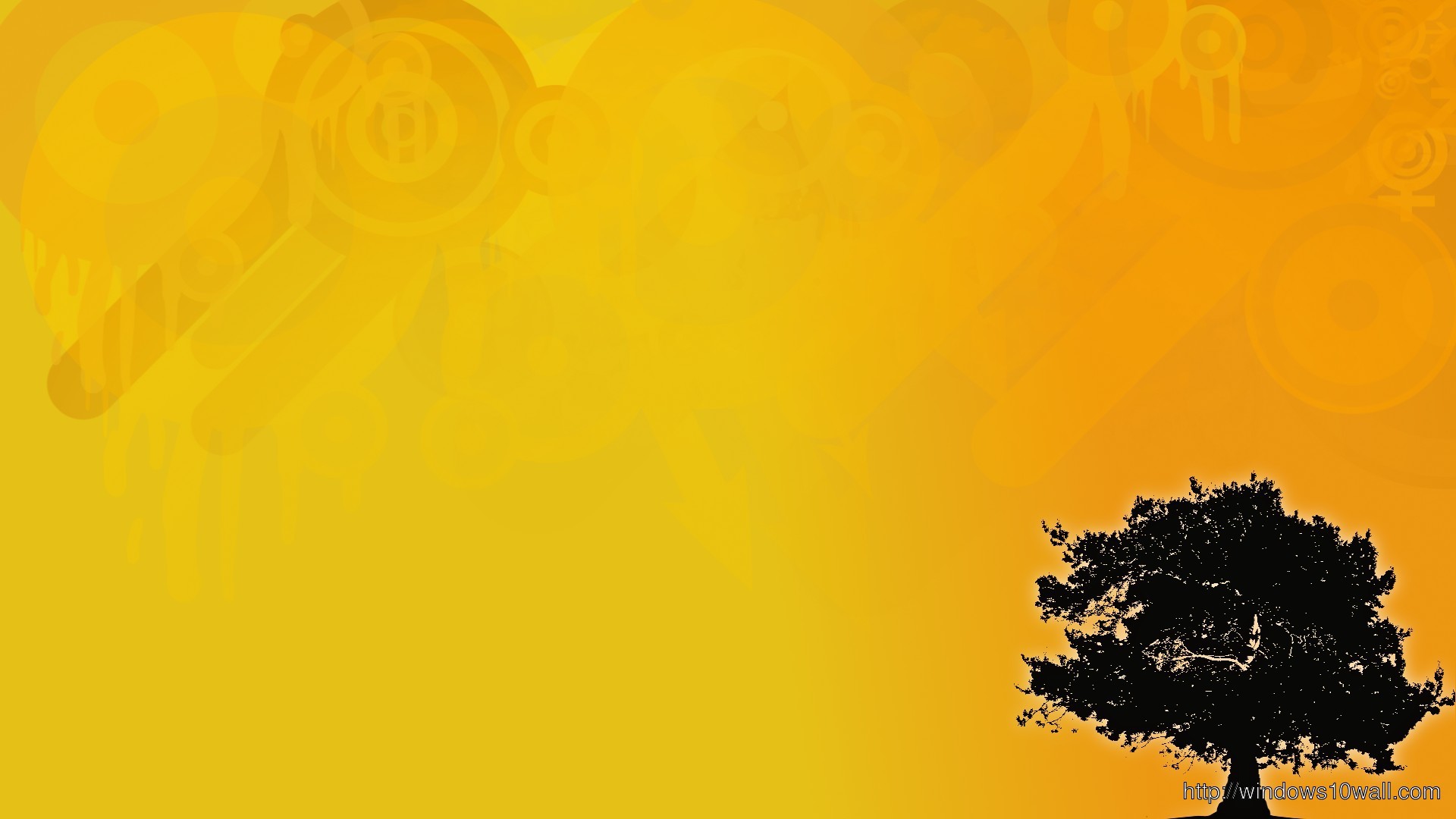 1920x1080 Cool Orange With Tree Background Wallpaper
