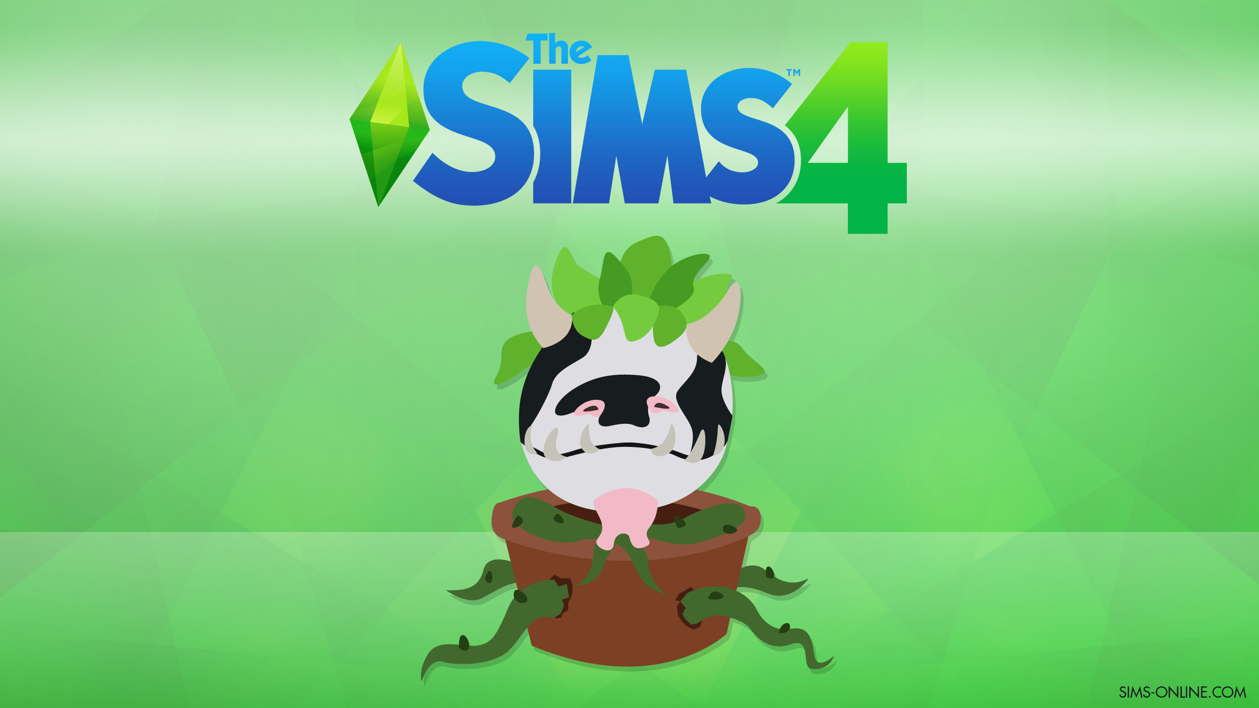 2560x1440 The Sims 4 Cow Plant Wallpaper Sims News Pinterest 