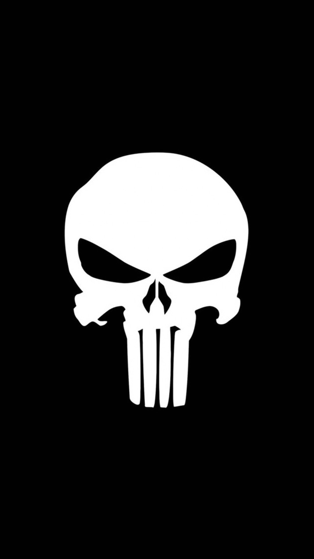 1080x1920 Hard Scary Skull Black Punisher Games Geeks