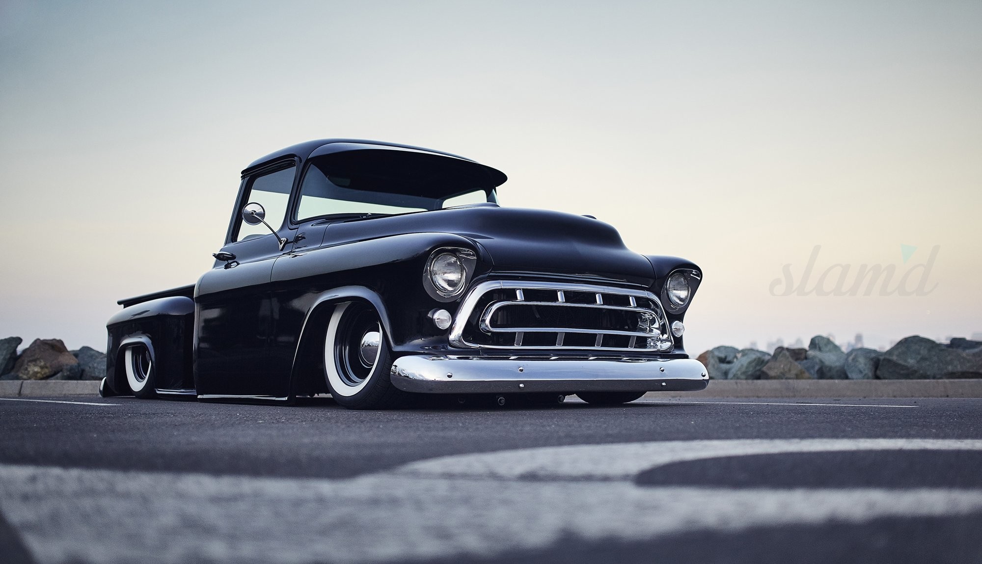 2000x1149 1957 CHEVY 3100 PICKUP tuning custom hot rod rods pickup truck wallpaper |   | 839612 | WallpaperUP