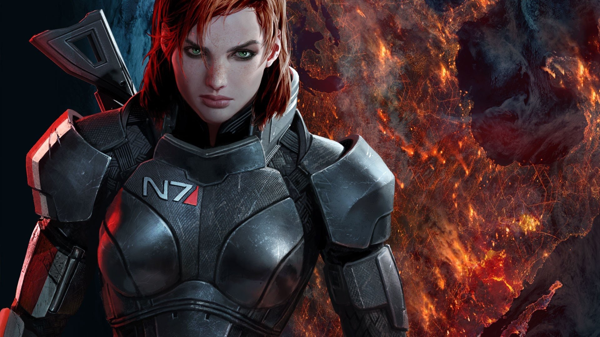 1920x1080 Commander Shepard Earth FemShep Mass Effect 3 N7