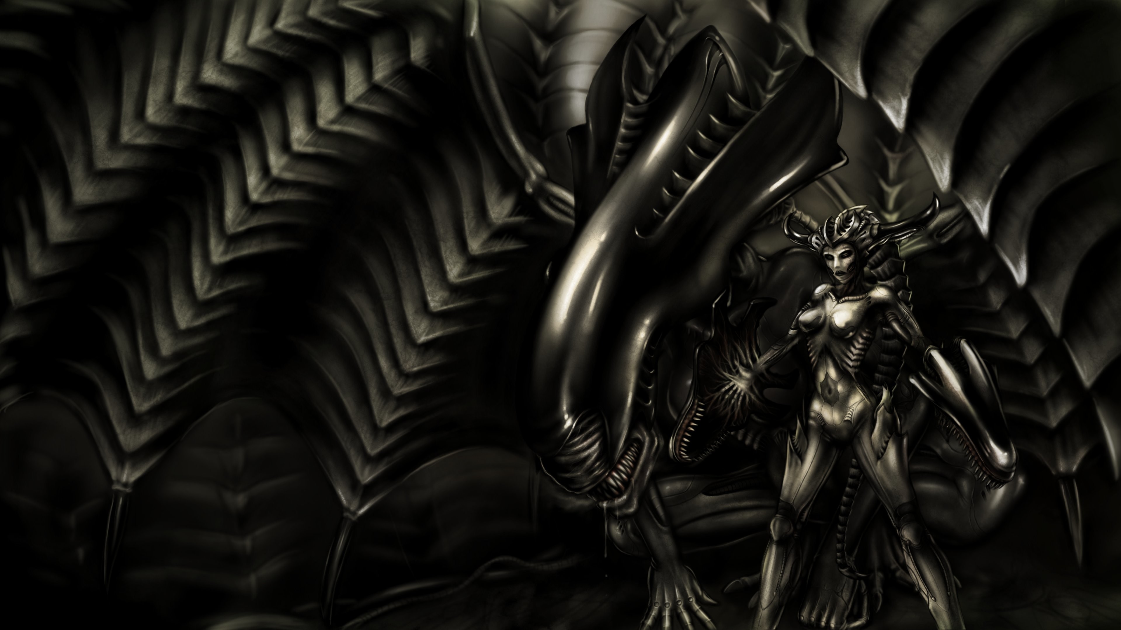 3839x2159 H R Giger Art Artwork Dark Evil Artistic Horror Fantasy Sci-fi Wallpaper At  Dark Wallpapers