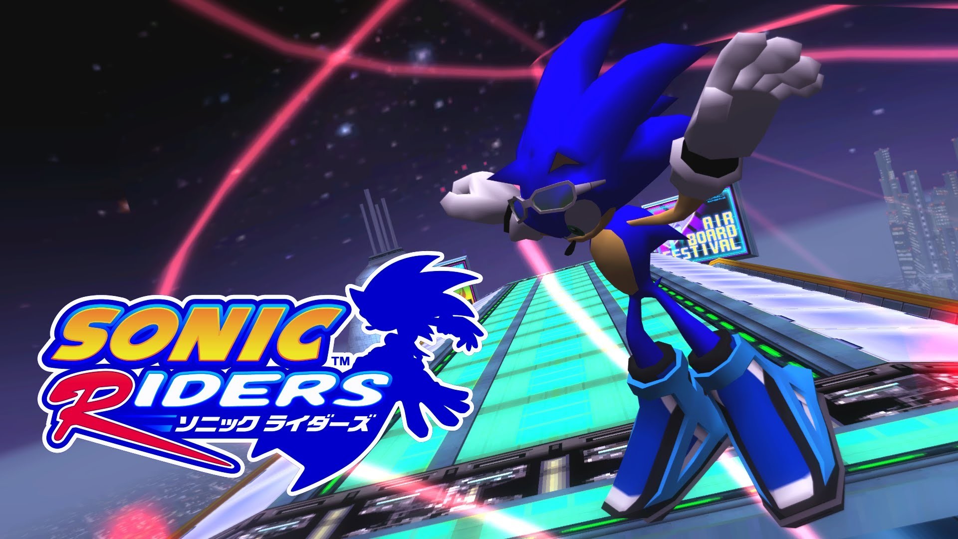 1920x1080 Sonic Riders - Night Chase - Sonic [REAL Full HD, Widescreen] 60 FPS