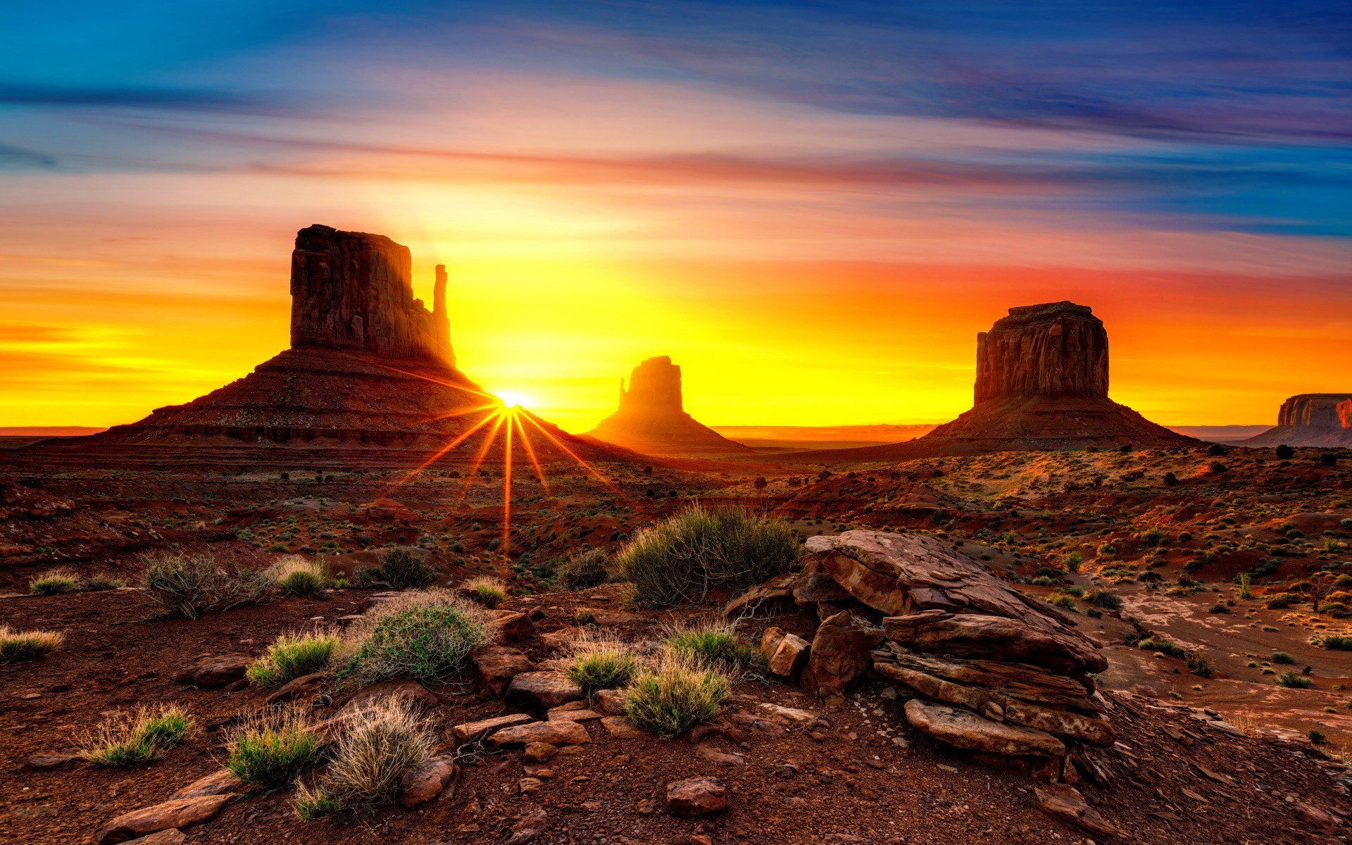 1920x1200 Beautiful Desert Sunrise Wallpaper 7411
