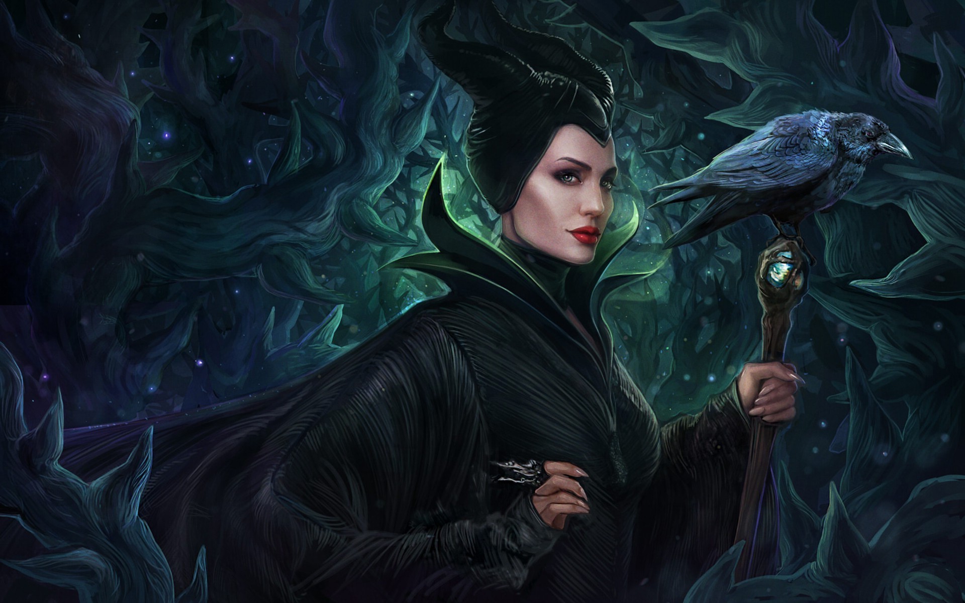 1920x1200 Angelina Jolie, Maleficent, Artwork Wallpapers HD / Desktop and Mobile  Backgrounds
