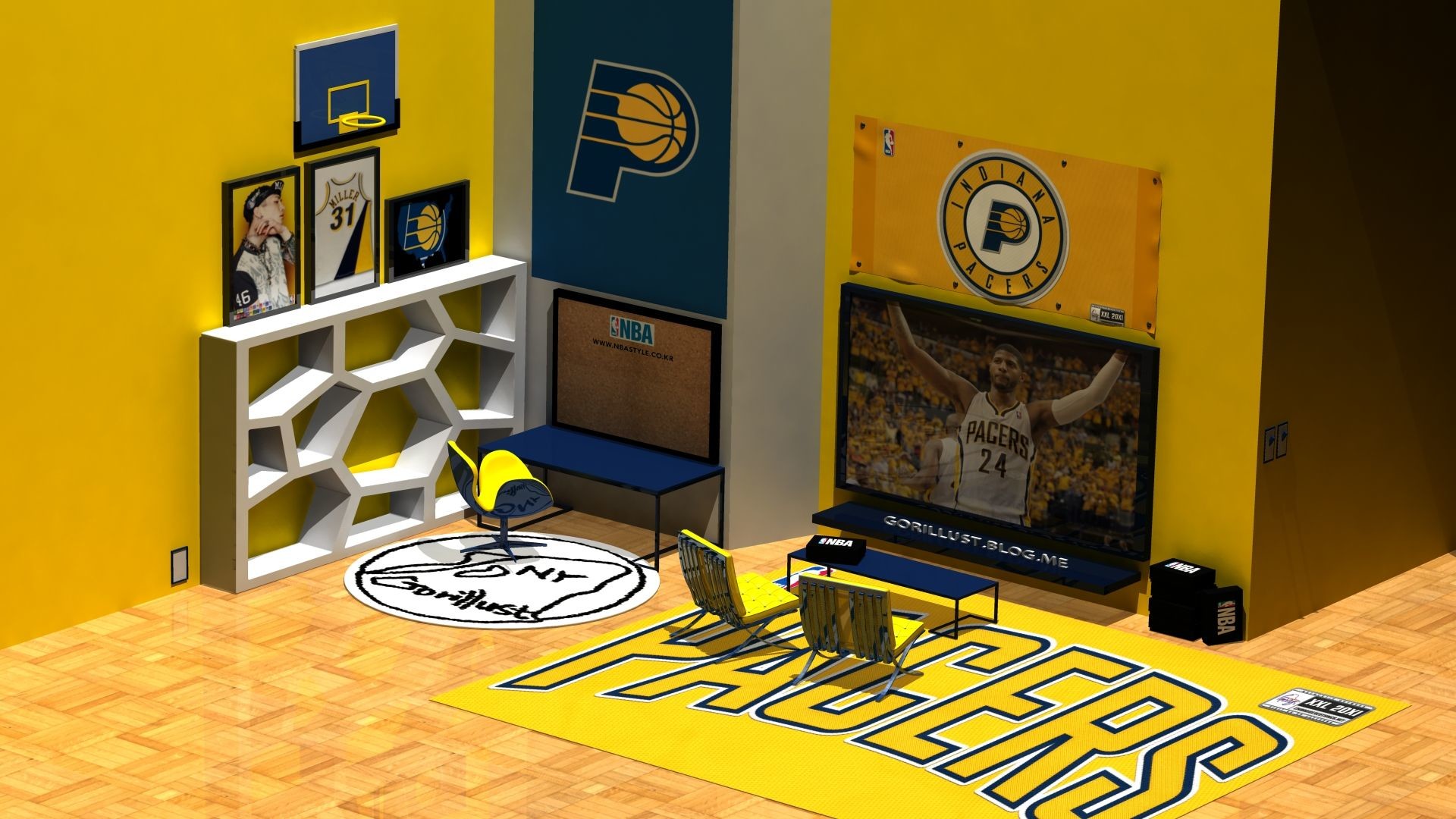 1920x1080 INDIANA PACERS WALLPAPER~!!! Designed by Gorillust
