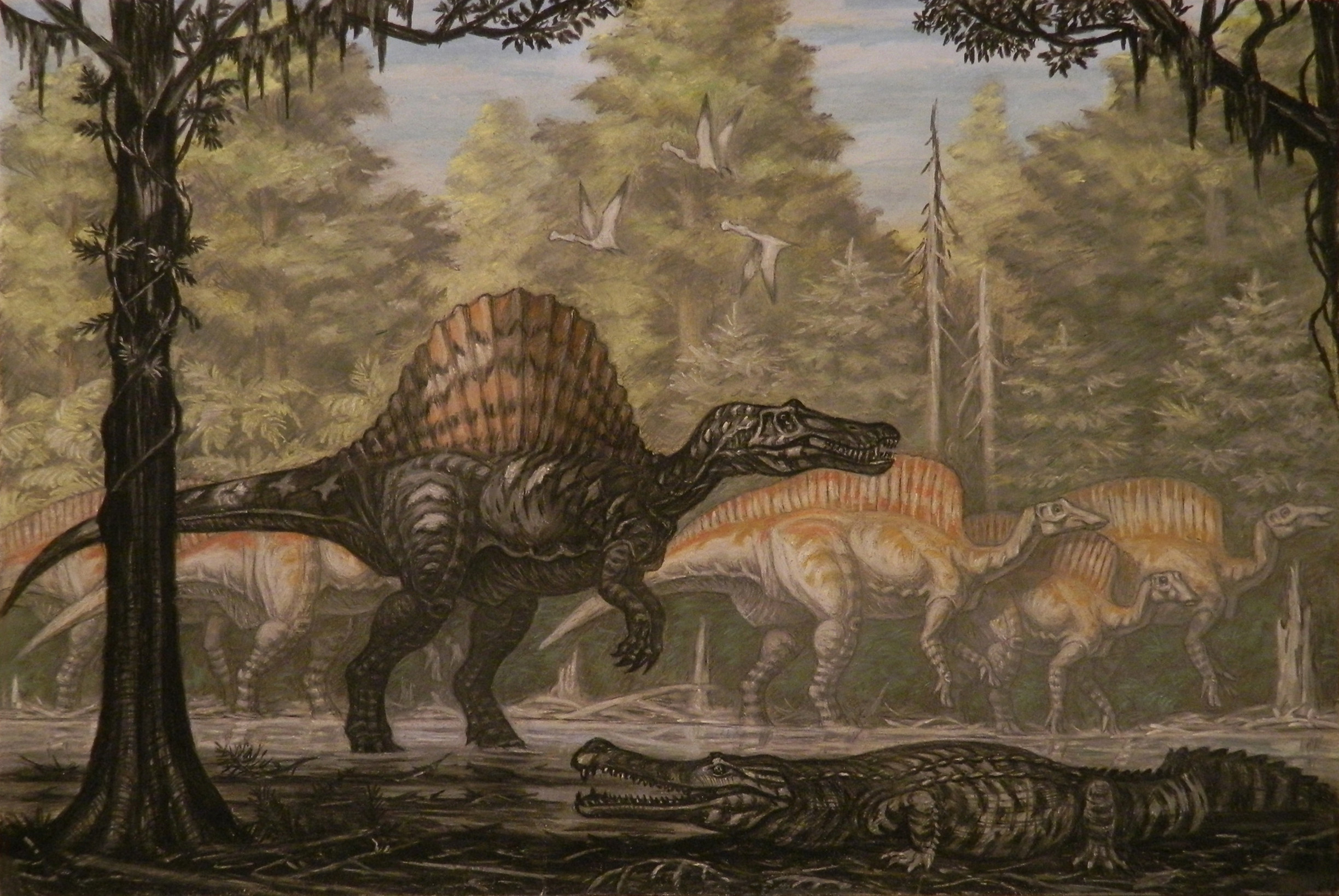 2448x1638 Spinosaurus, Ouranosaurus by ABelov2014 Spinosaurus, Ouranosaurus by  ABelov2014