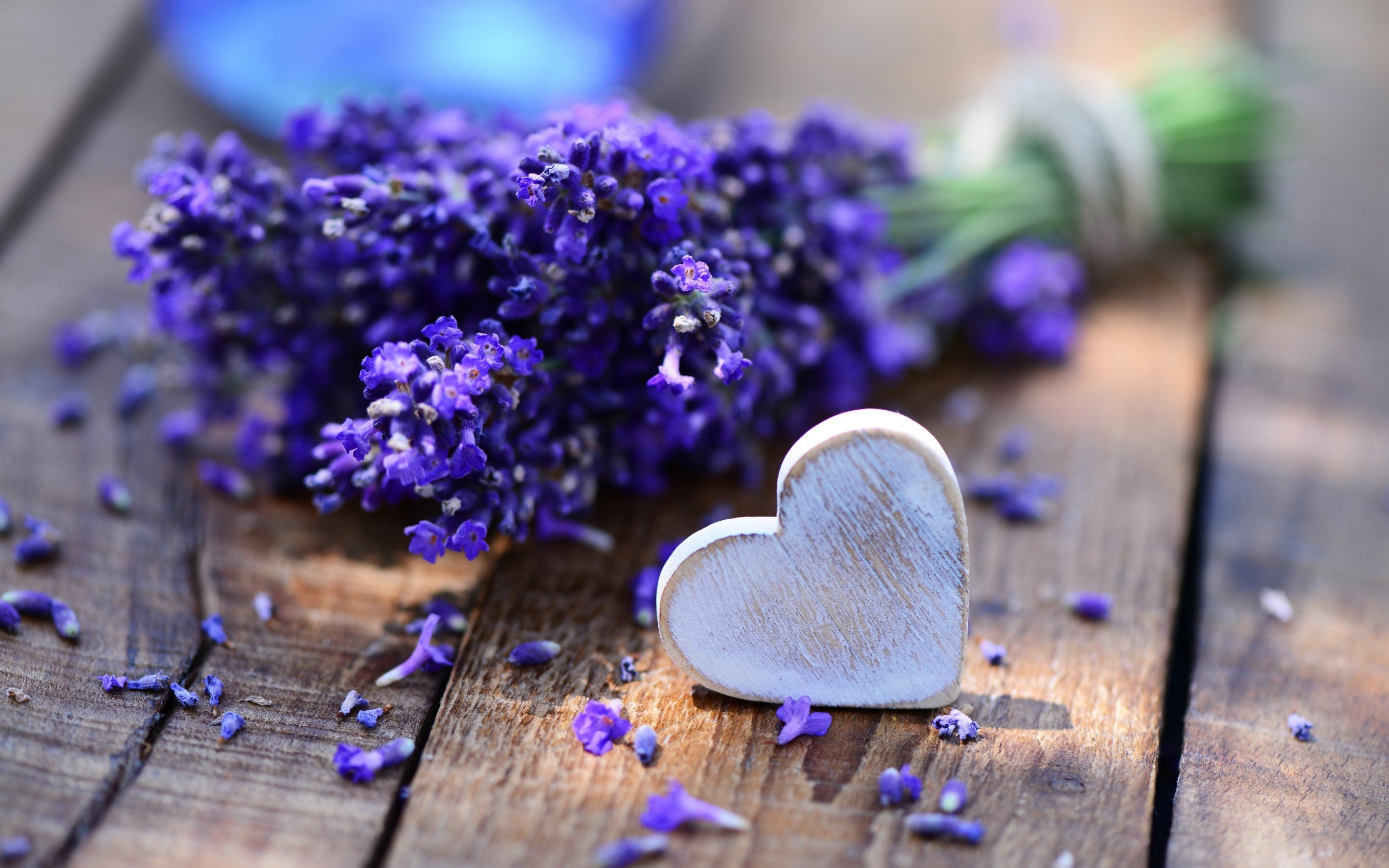 2880x1800 bouquet lavender desk heart love mood wallpaper