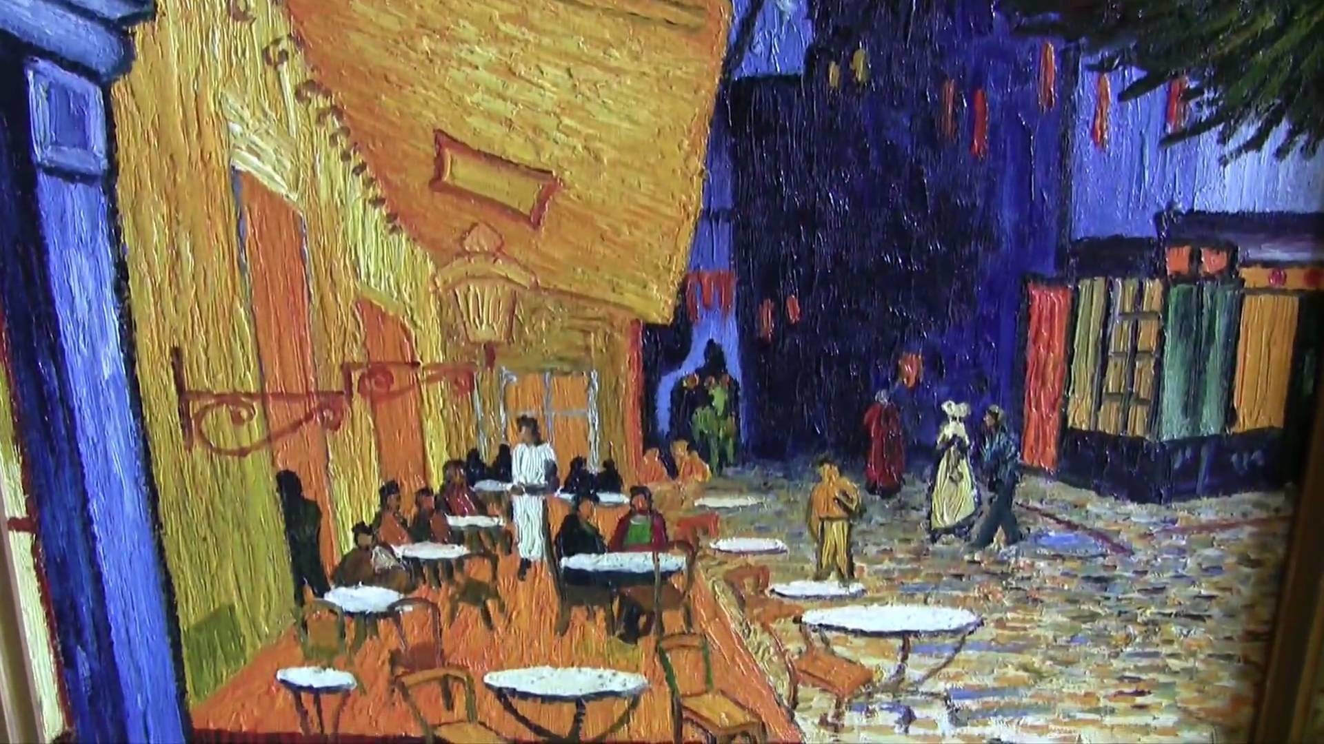 1920x1080  Vincent van Gogh - Terrazza del caffÃÂ¨ la sera, Place du Forum,  Arles - copia d'autore - HD