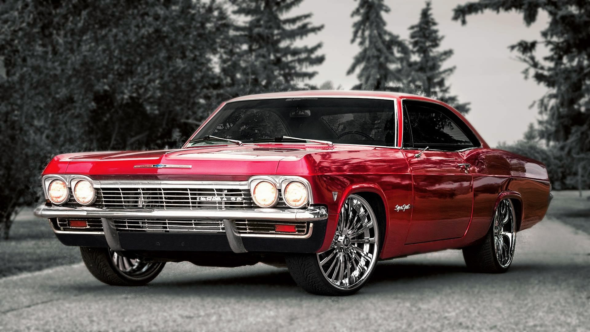 1920x1080 The classical model of Chevrolet Impala SS