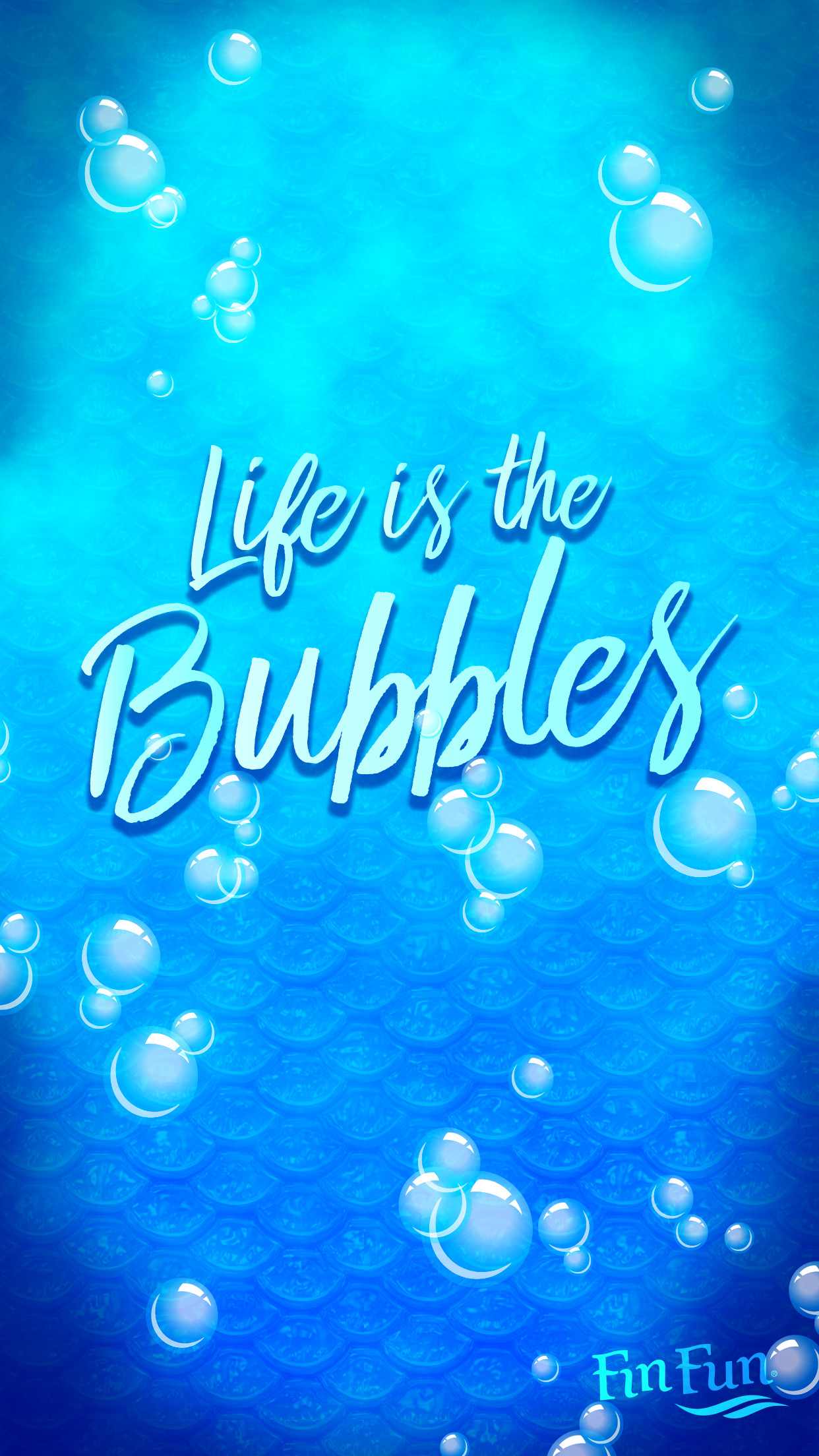 1242x2208 "Life is in the bubbles" mermaid wallpaper for your phone or tablet.  Download