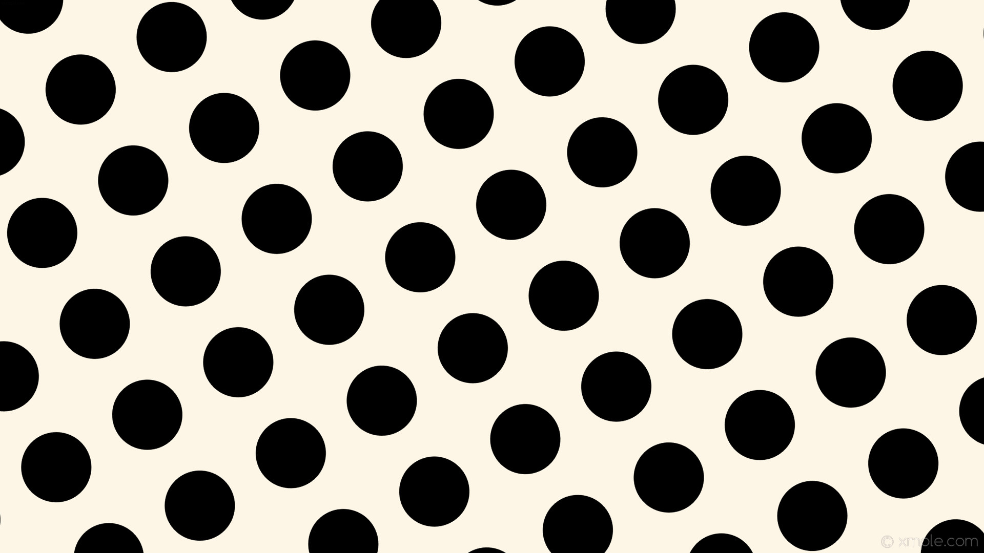 1920x1080 wallpaper white spots black dots polka old lace #fdf5e6 #000000 30Â° 137px  205px