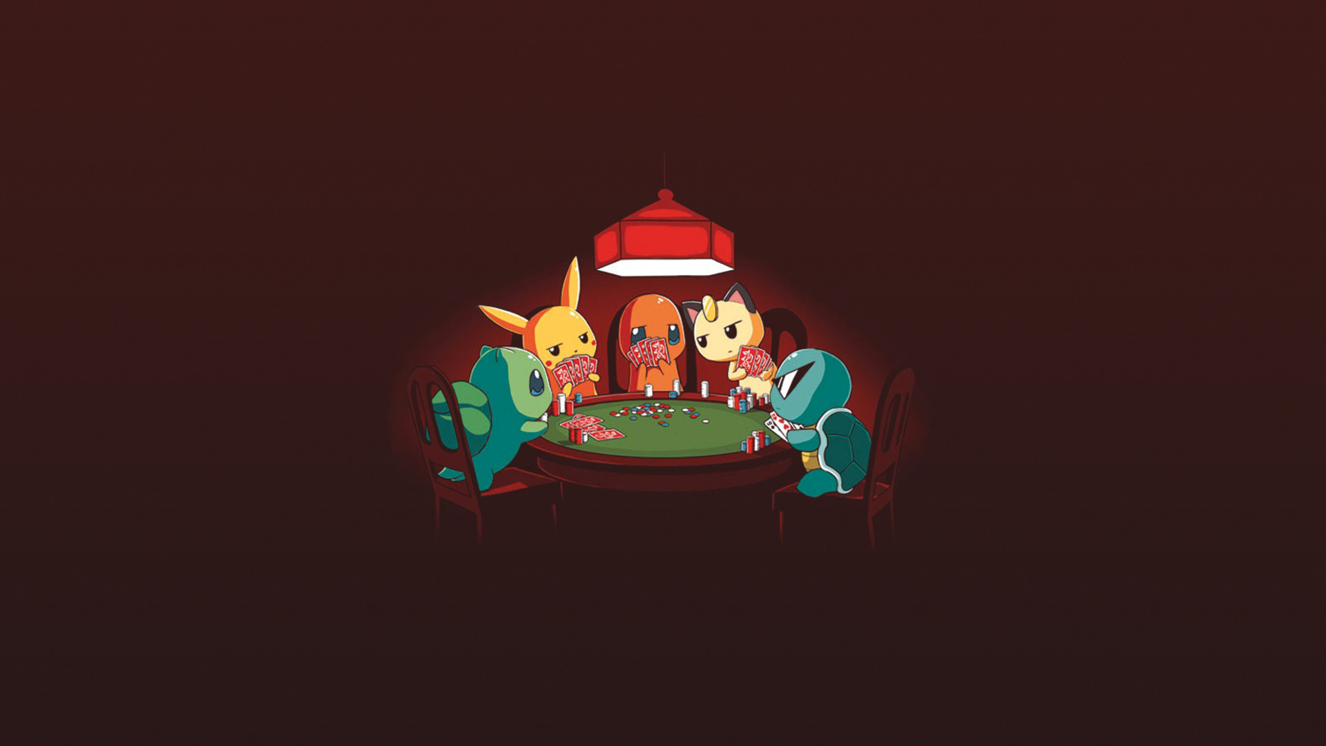 1920x1080 [] Made a wallpaper out of that Pokemon poker picture ...