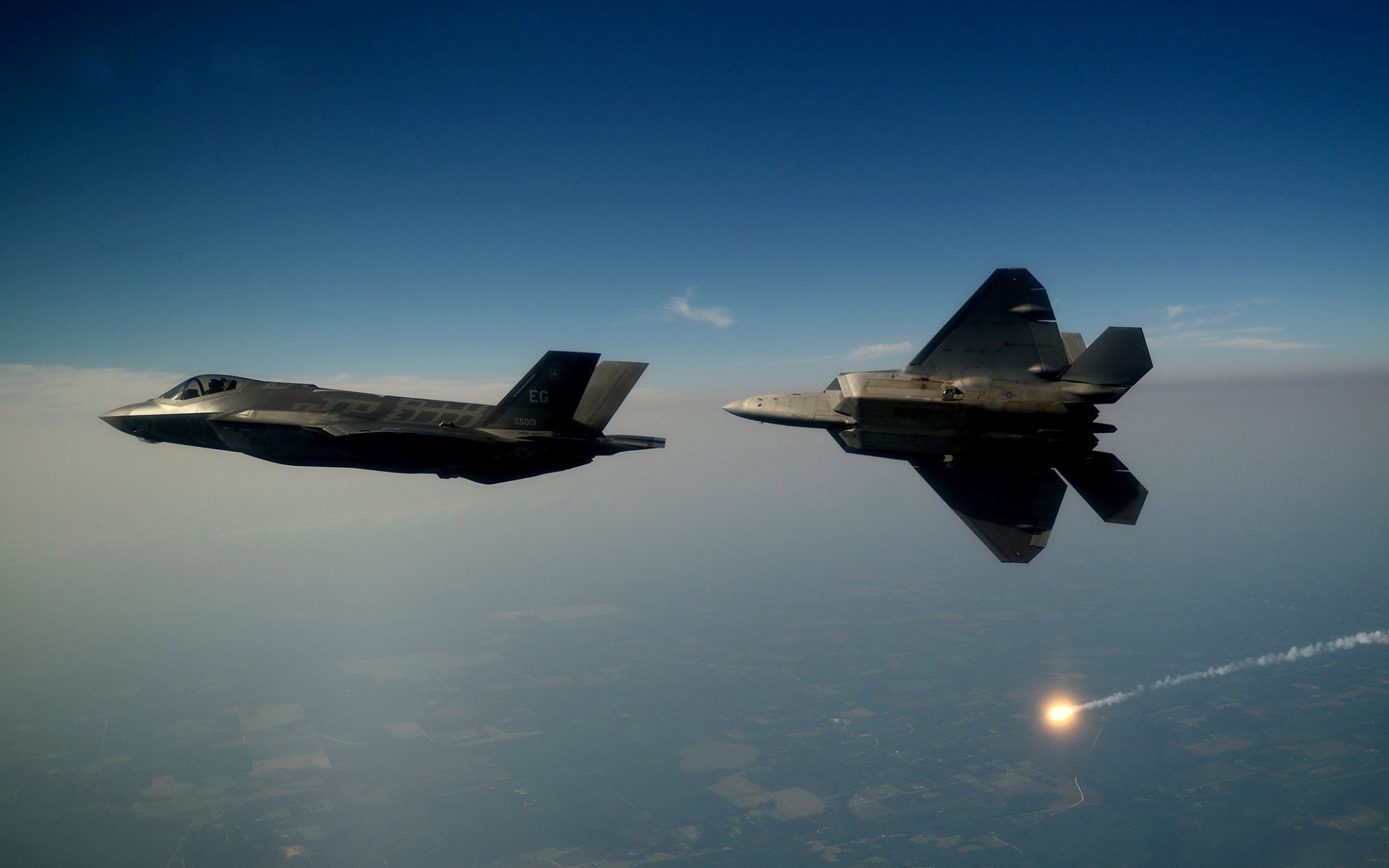 1920x1200 f-35 vs f-22 united states air force fifth-generation fighter inconspicuous