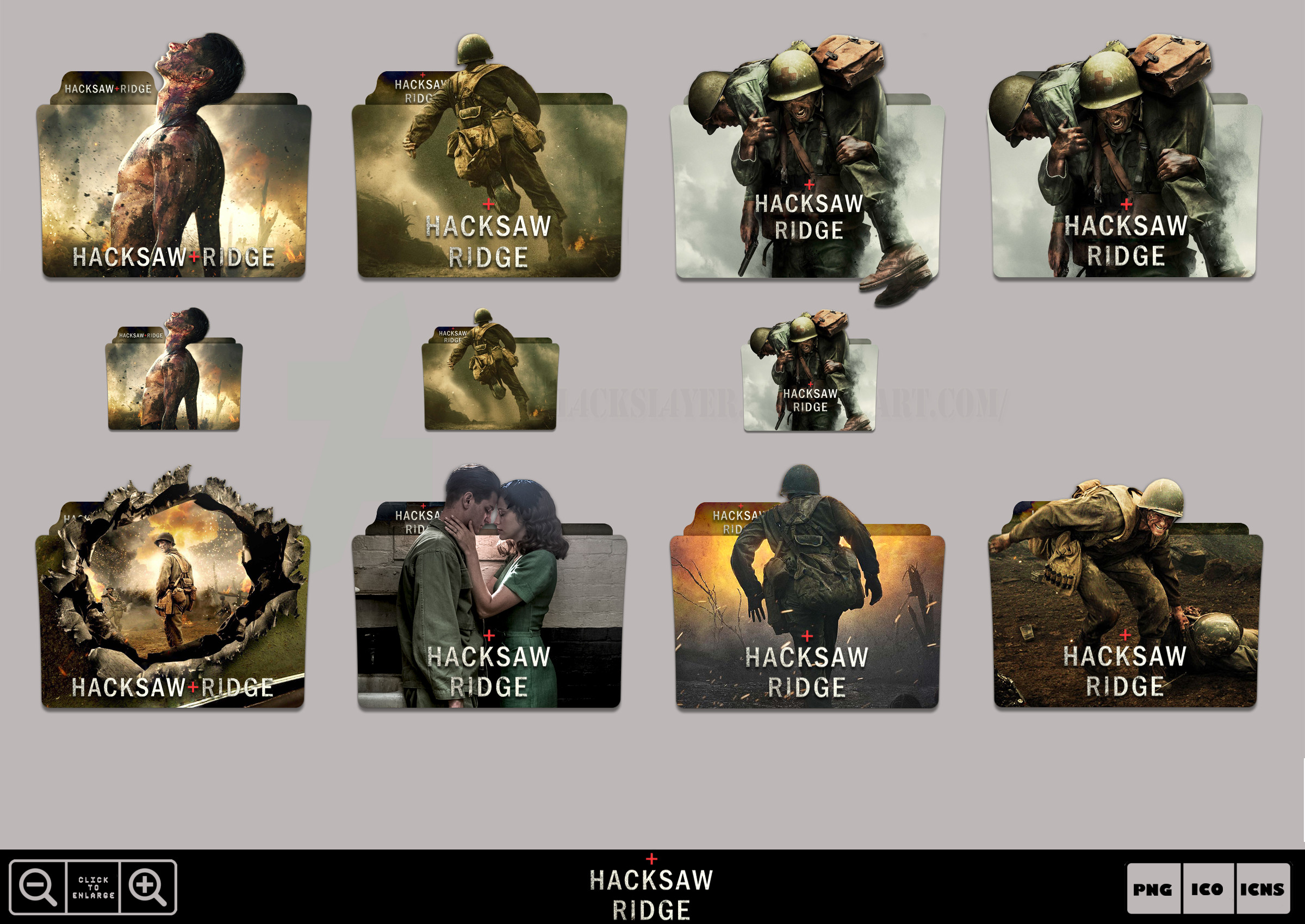 2400x1700 ... Hacksaw Ridge (2016) Folder Icon Pack by Bl4CKSL4YER
