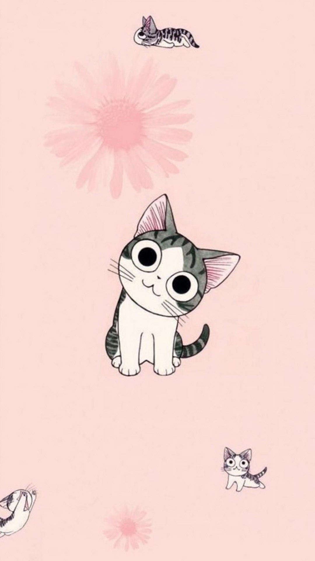 1080x1920 Cute Cartoon Cat Wallpaper - Wallpapersafari