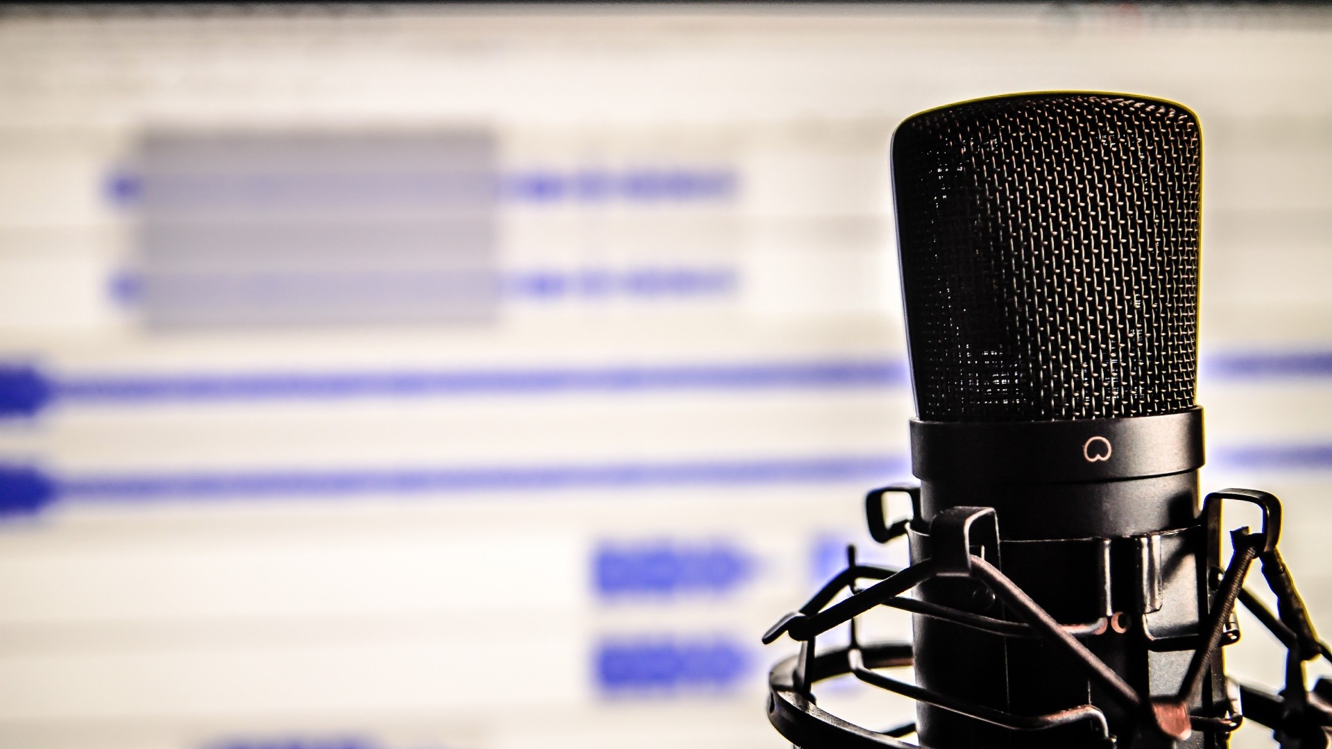 1920x1080 Preview wallpaper microphone, studio, recording 