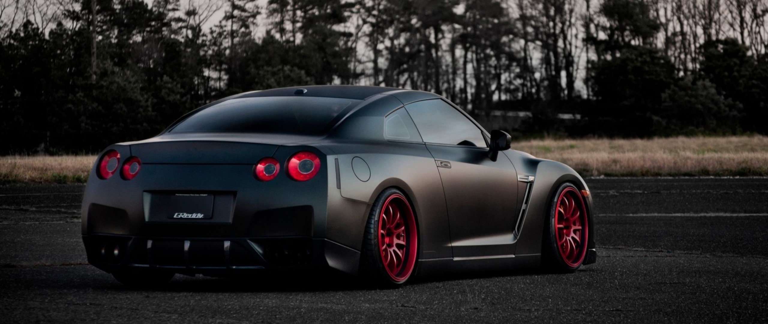 2560x1080 Preview wallpaper nissan, gt-r, rear view, tuning 