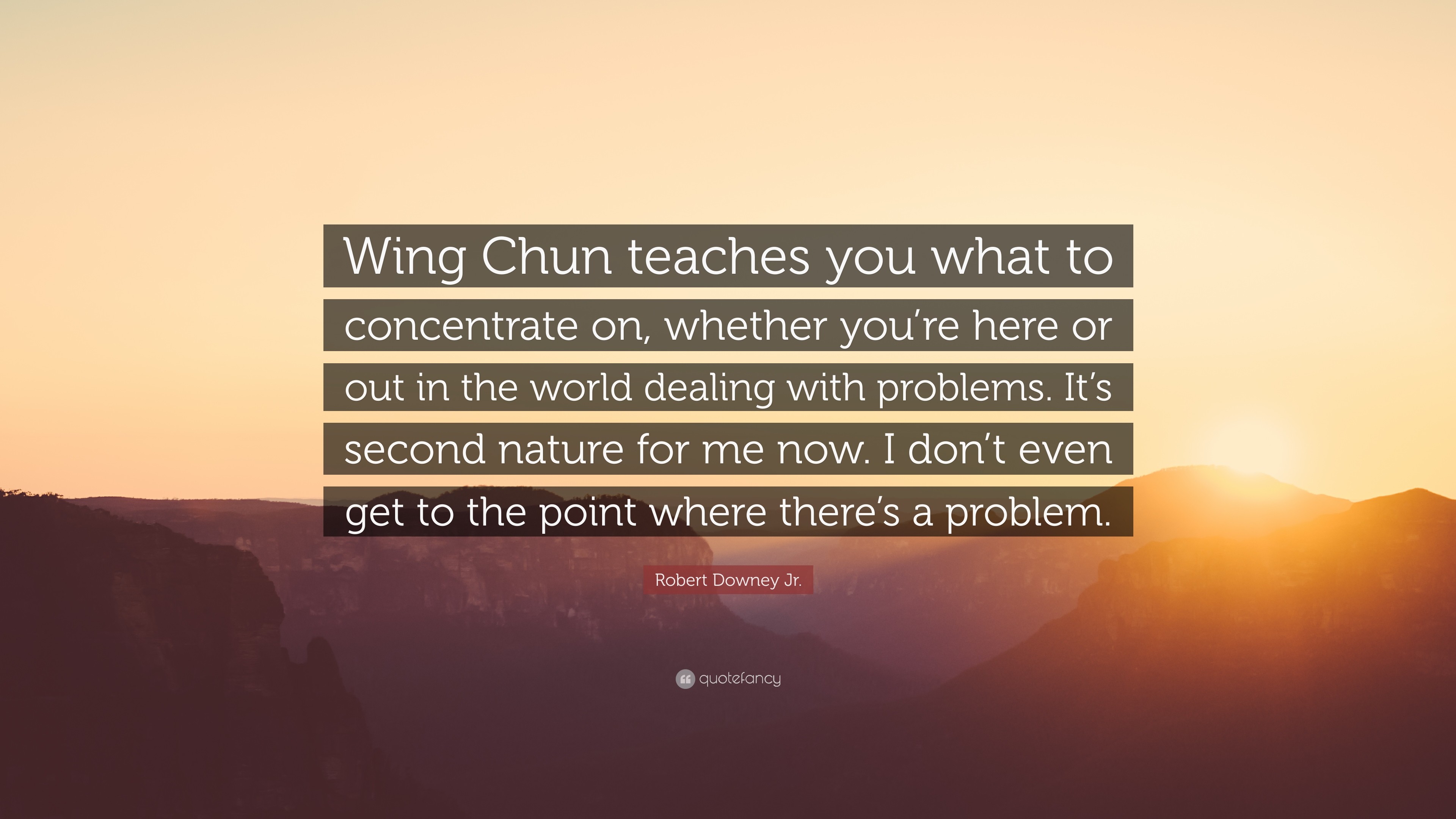 3840x2160 Robert Downey Jr. Quote: “Wing Chun teaches you what to concentrate on,
