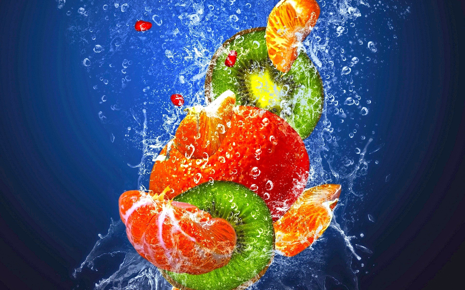 1920x1200 Fruits in the water beautiful backgrounds.