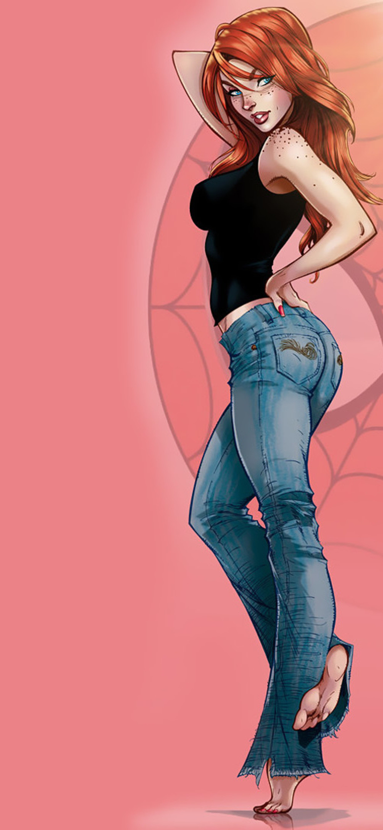 1242x2688 Mary Jane Spiderman Artwork (Iphone XS MAX)