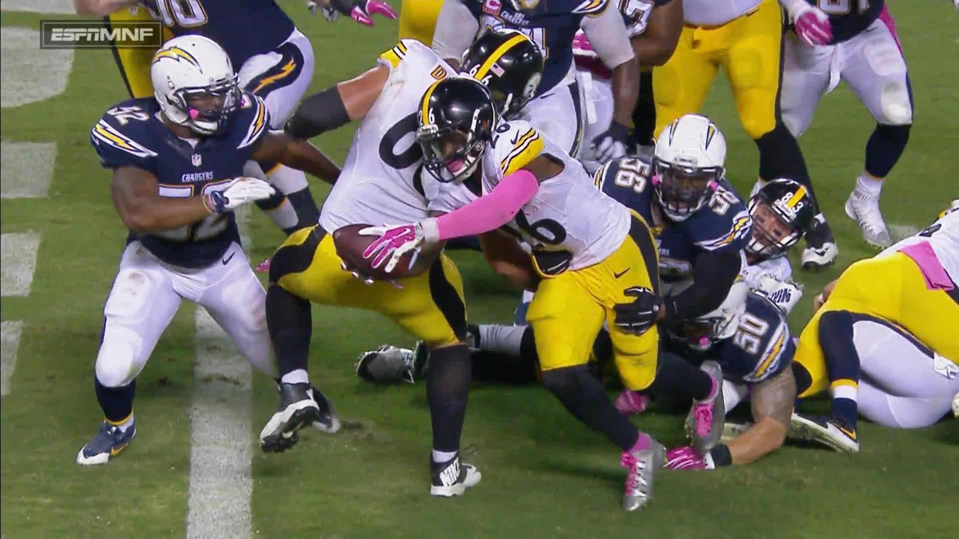 1920x1080 Le'Veon Bell dived into the endzone for a touchdown with just five seconds  remaining