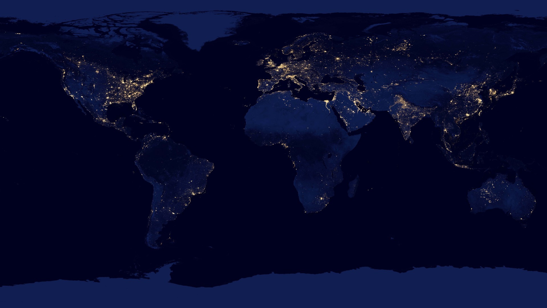 1920x1080 Wallpaper night Earth planet map NASA lights Earth at night 
