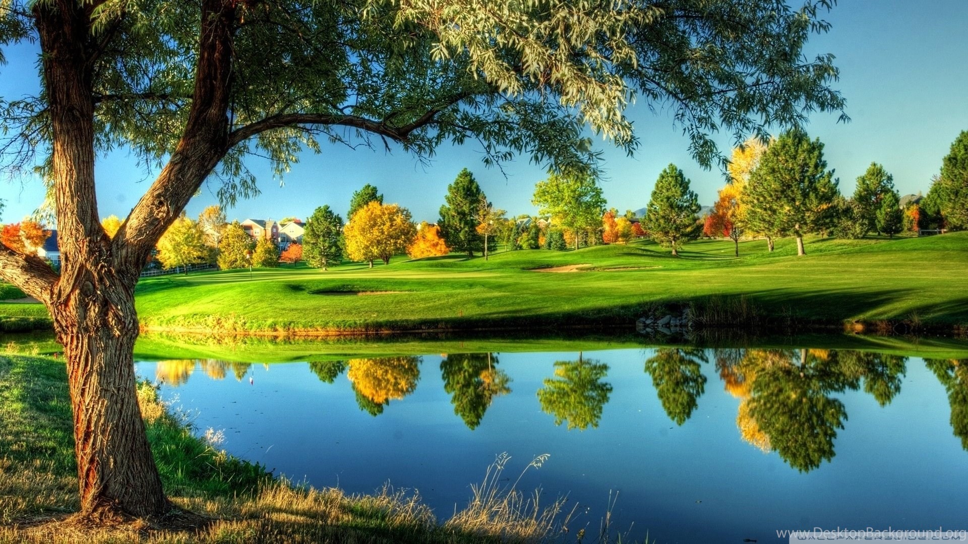 1920x1080 Golf Course Landscape HD Desktop Wallpapers : High Definition .