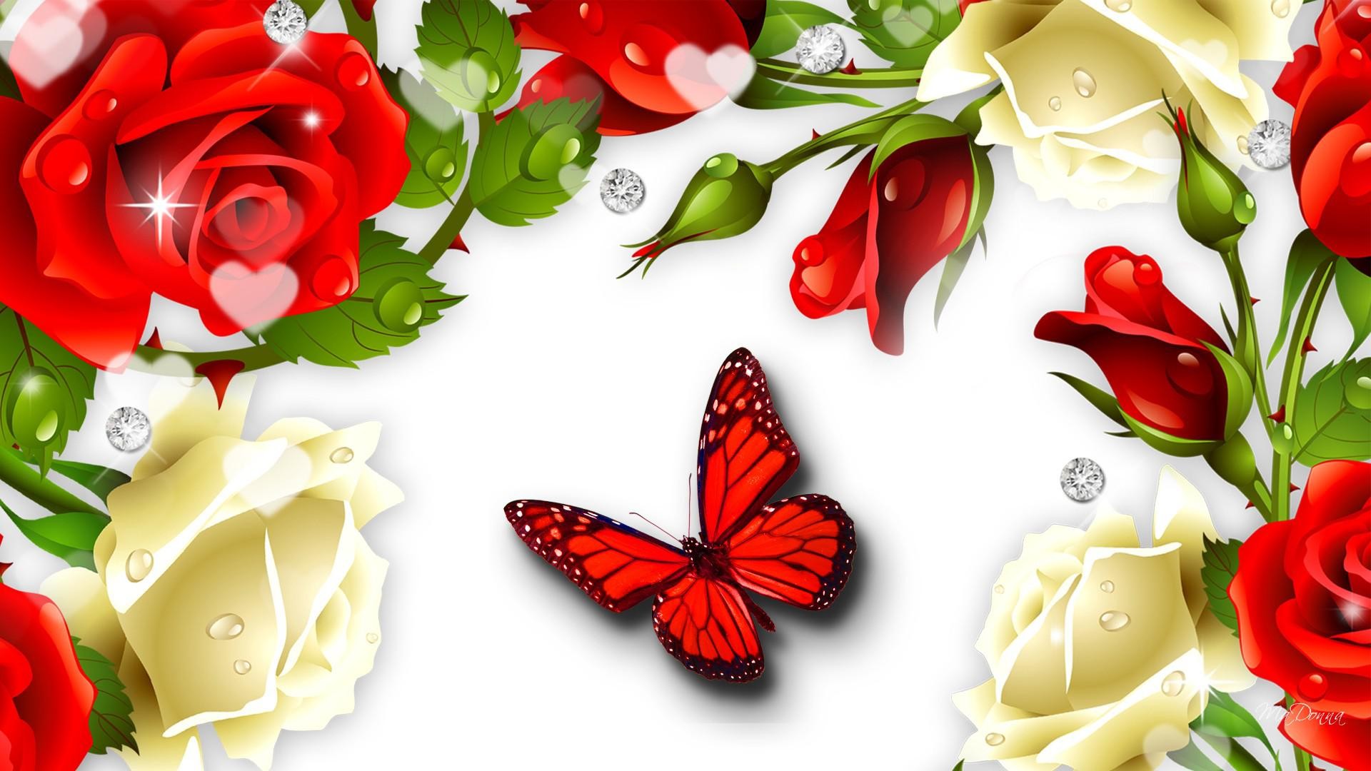 1920x1080 Red Butterfly Wallpaper | Red Butterfly Desktop Pics Wallpapers 7110 - HD…