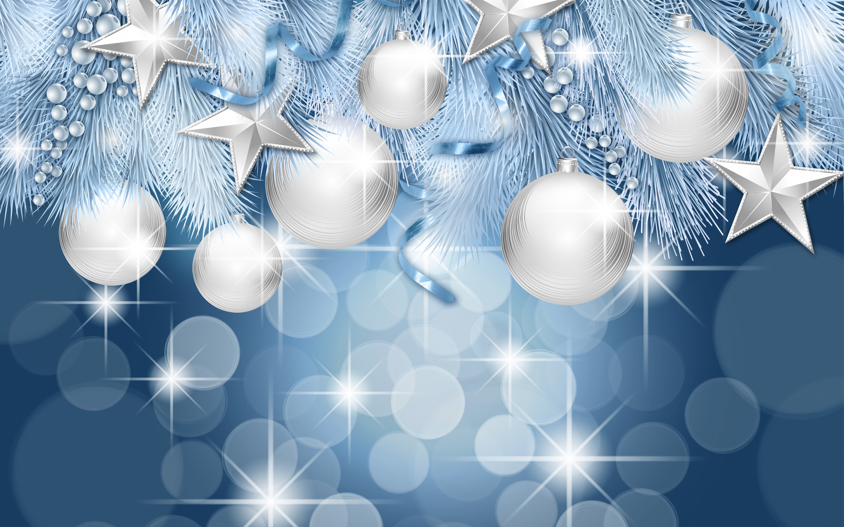 2880x1800 Blue Christmas Backgrounds – Happy Holidays!