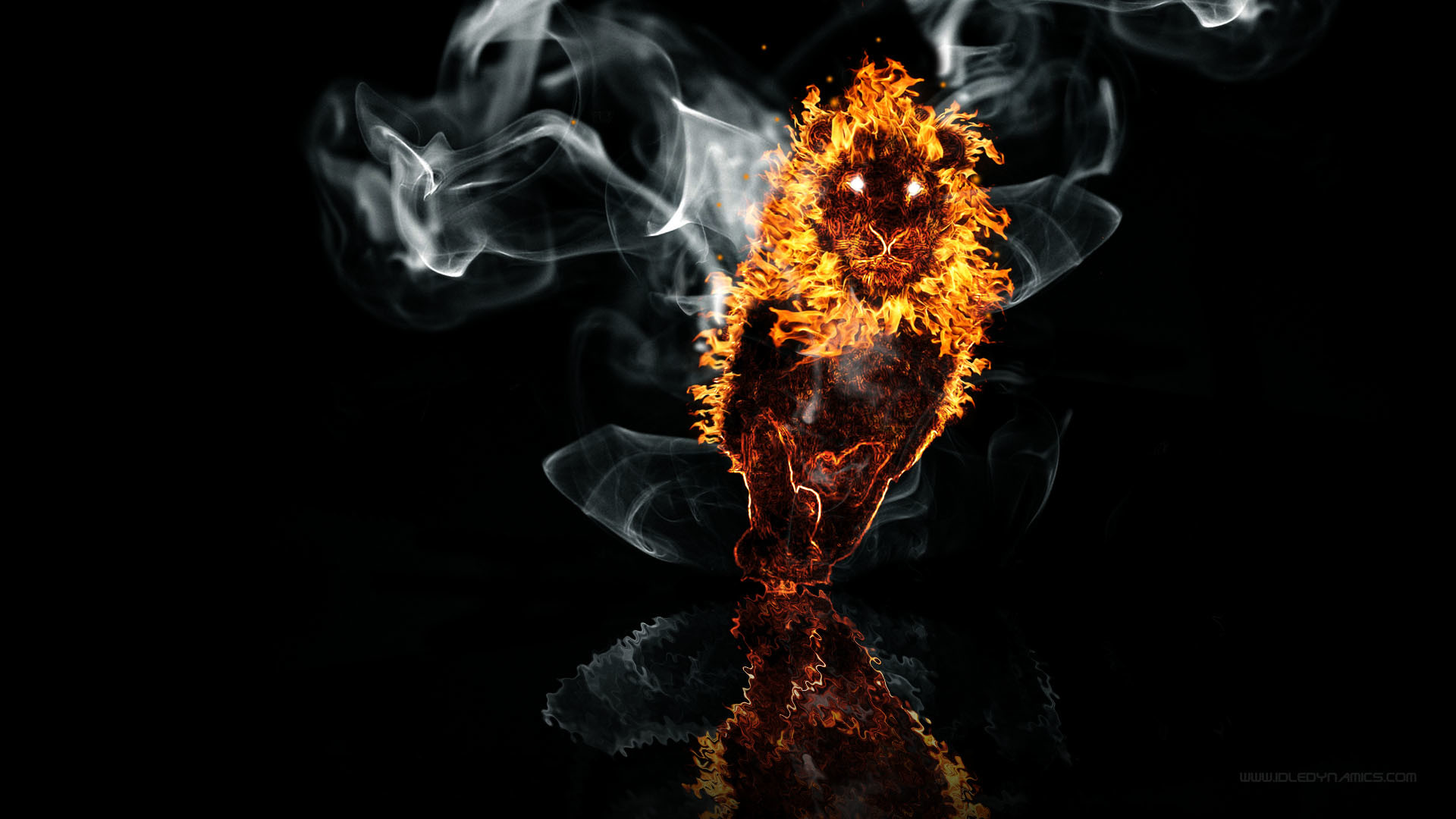 1920x1080 1 Lion Fire On The Water HD Wallpapers
