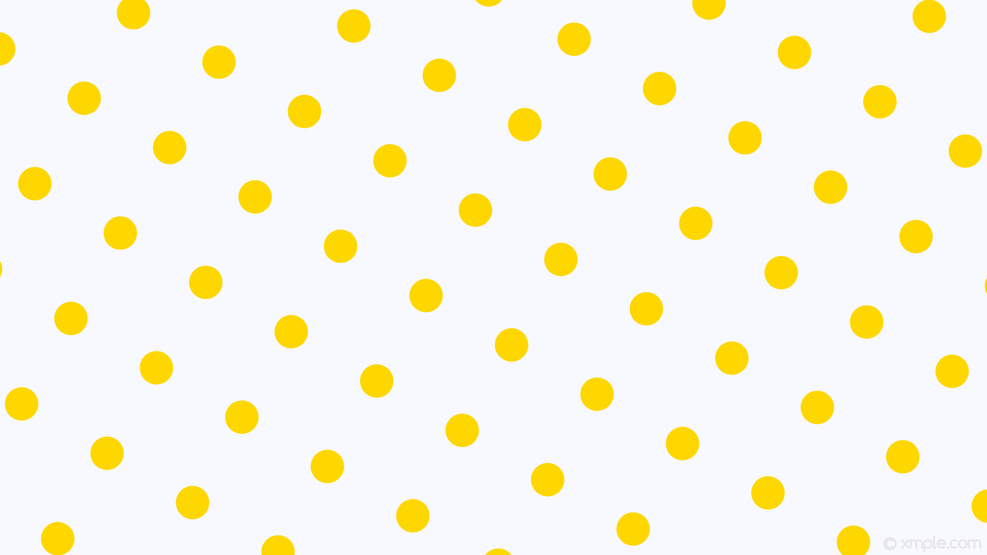 1920x1080 wallpaper dots white polka spots yellow ghost white gold #f8f8ff #ffd700  60Â° 65px