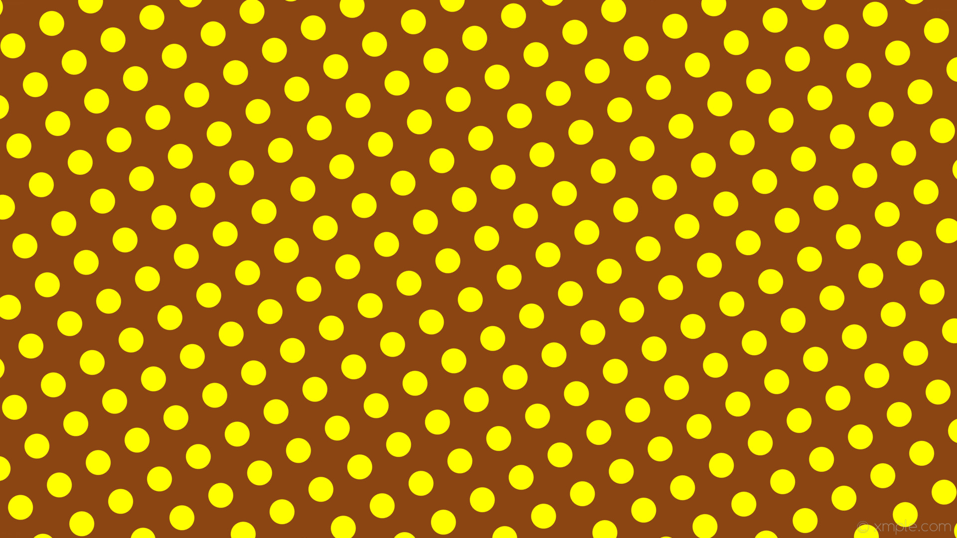 1920x1080 wallpaper yellow brown polka dots spots saddle brown #8b4513 #ffff00 30Â°  50px 90px