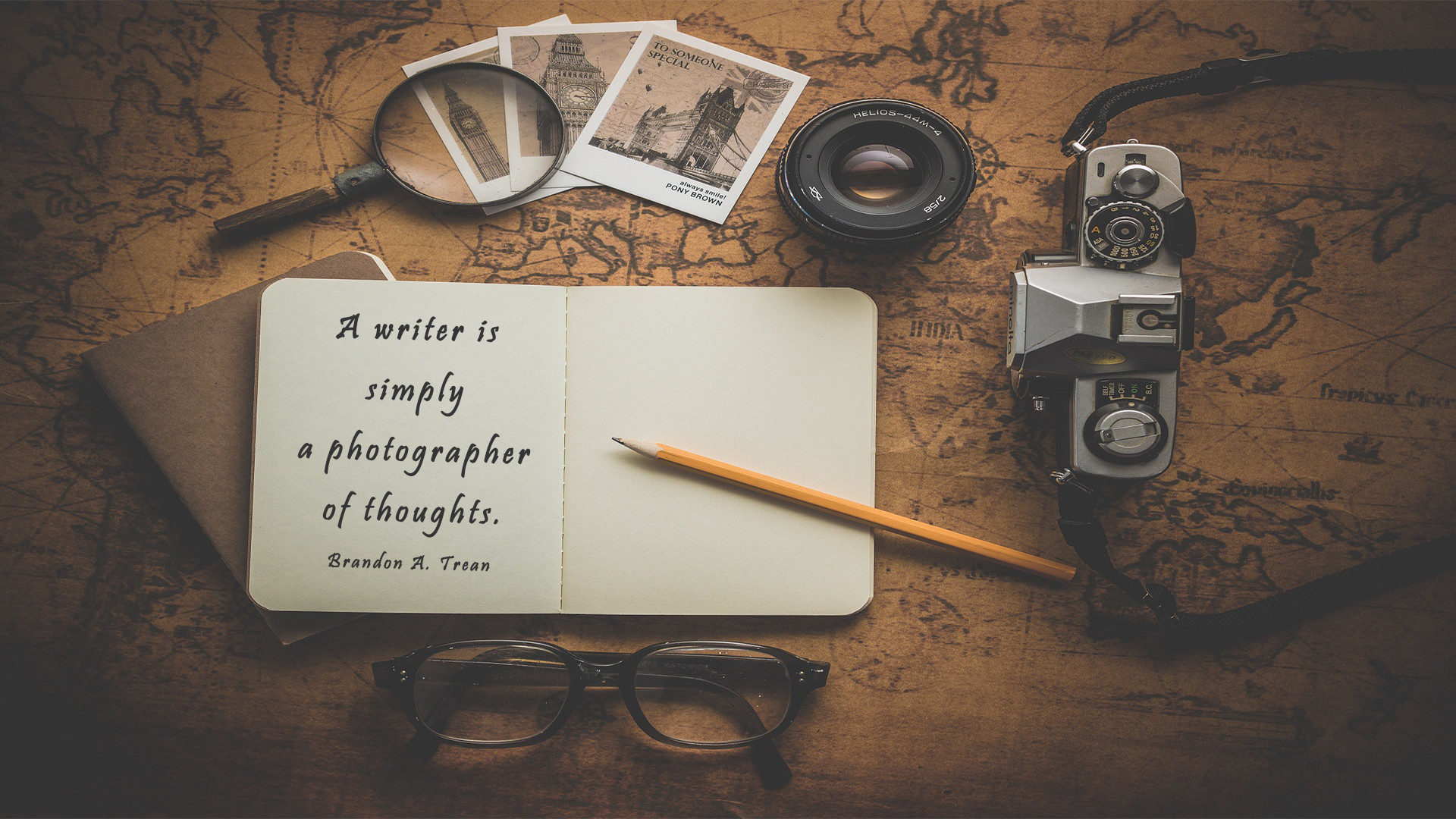 1920x1080 A writer is simply a photographer of thoughts - motivational wallpapers