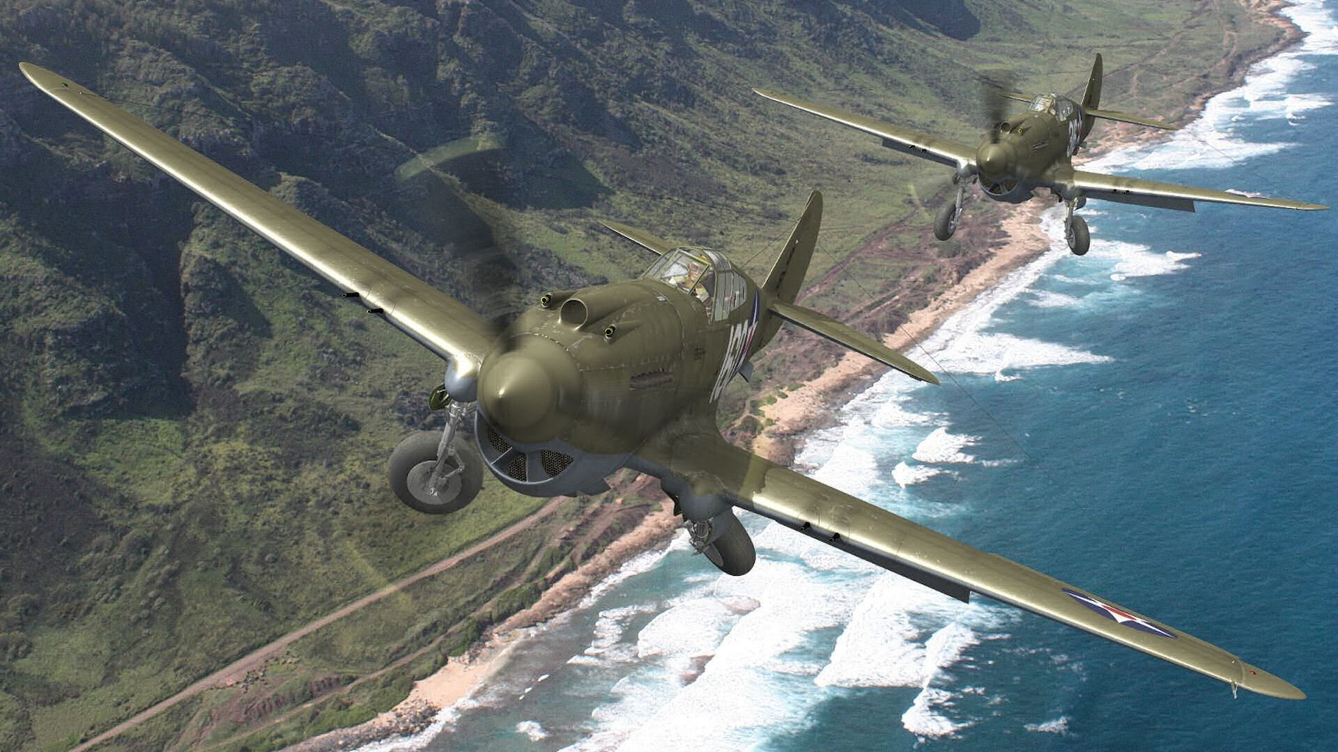 1920x1080 Military - Curtiss P-40 Warhawk Wallpaper