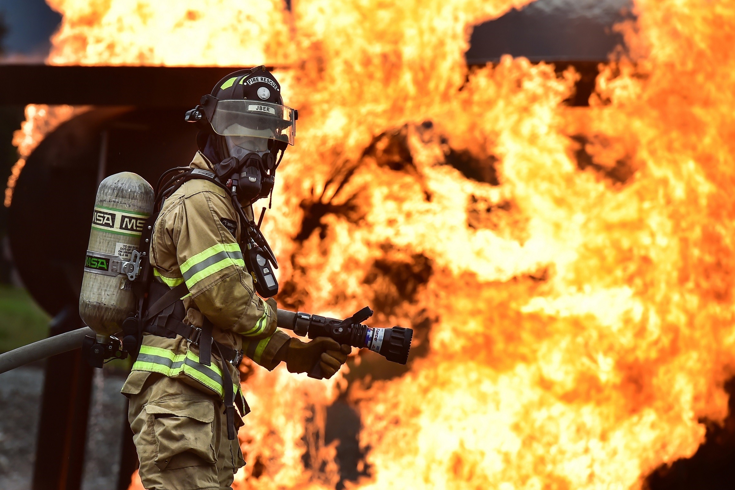 2400x1600 Firefighter Fireman training hd wallpaper background image id