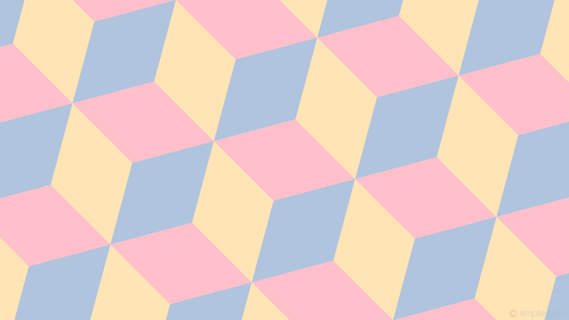 1920x1080 wallpaper pink yellow blue 3d cubes moccasin light steel blue #ffc0cb  #ffe4b5 #b0c4de