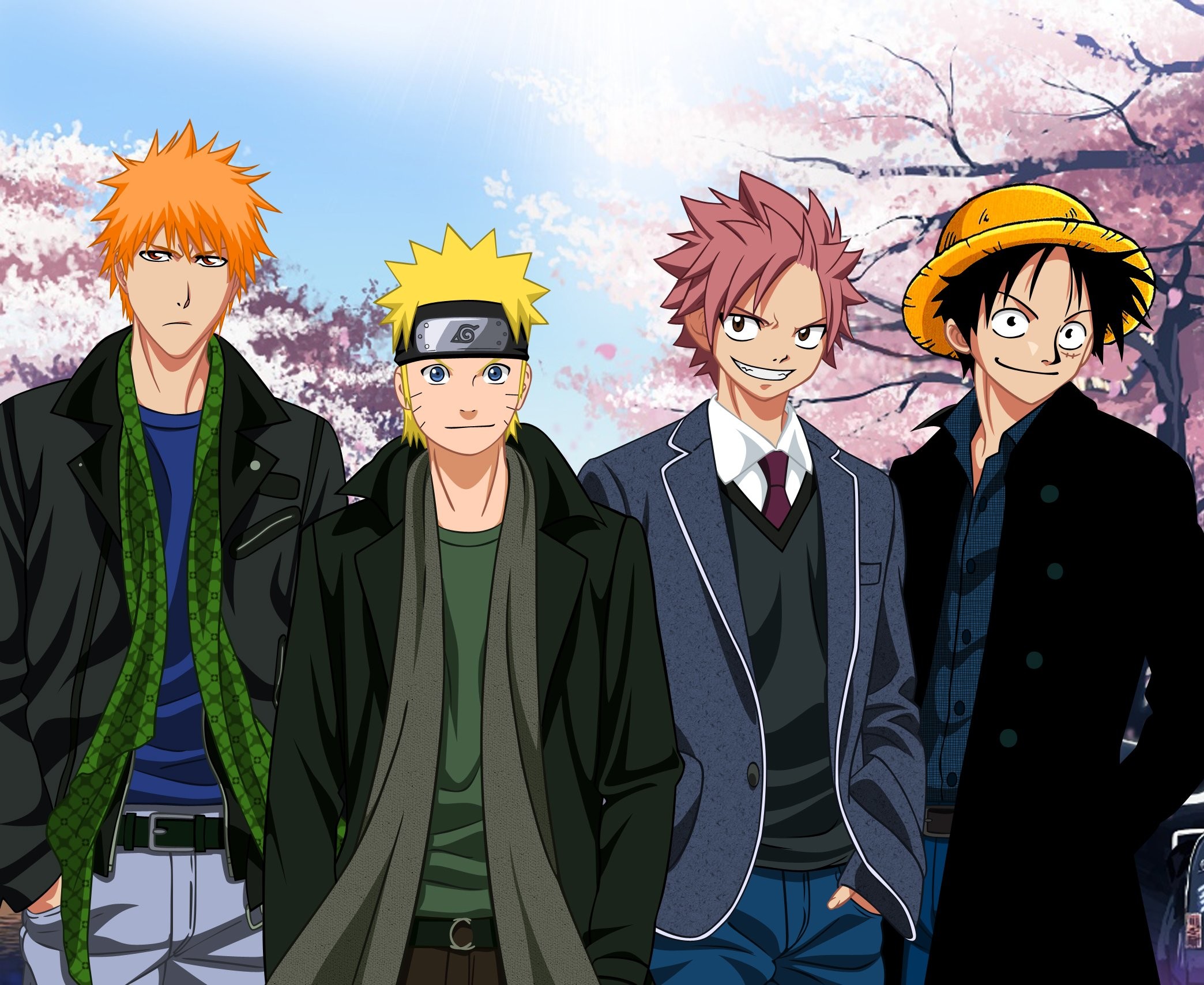 2088x1708 Anime series naruto bleach fairy tail one piece charcters boys wallpaper |   | 657627 | WallpaperUP