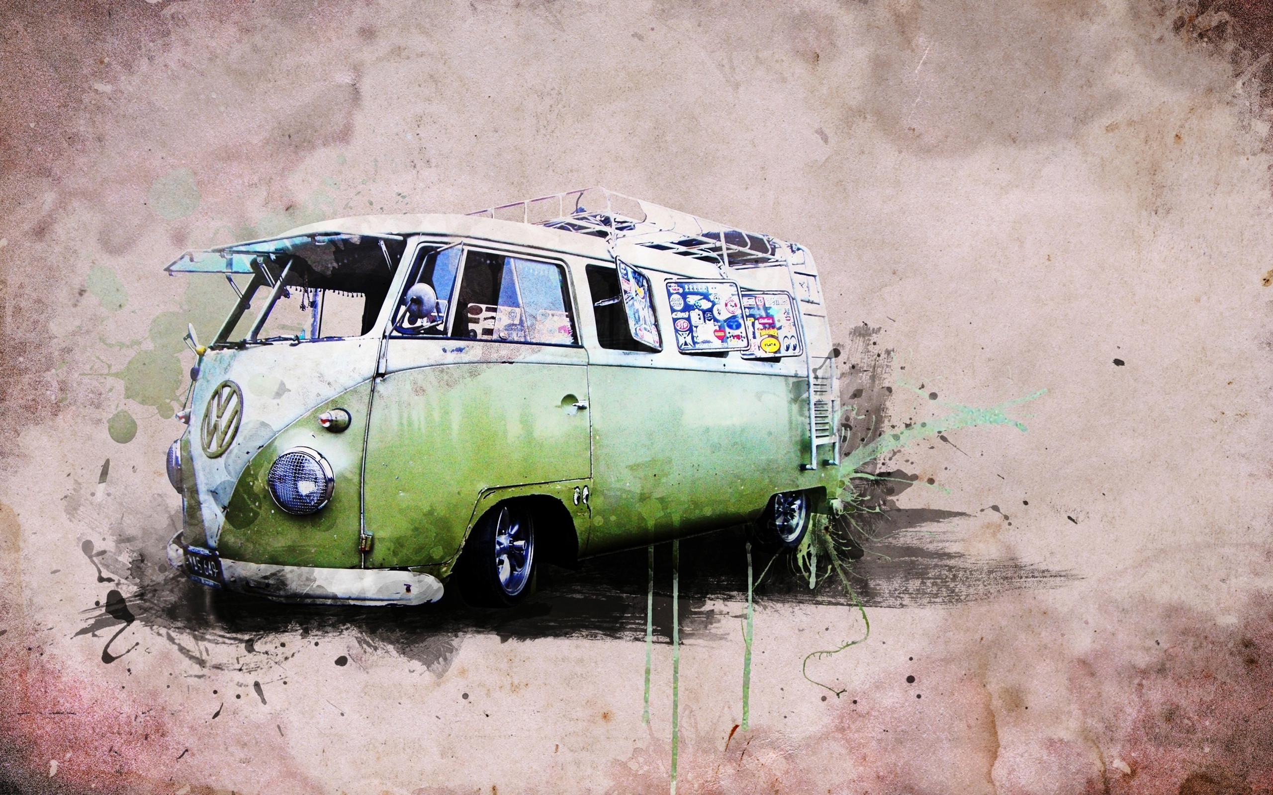 2560x1600 vw combi van hd desktop wallpapers volkswagen hippie bus