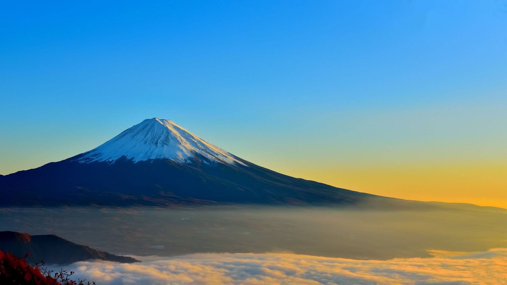 1920x1080 landscape, Mount Fuji, Japan, Mist, Sunrise Wallpapers HD / Desktop and  Mobile Backgrounds