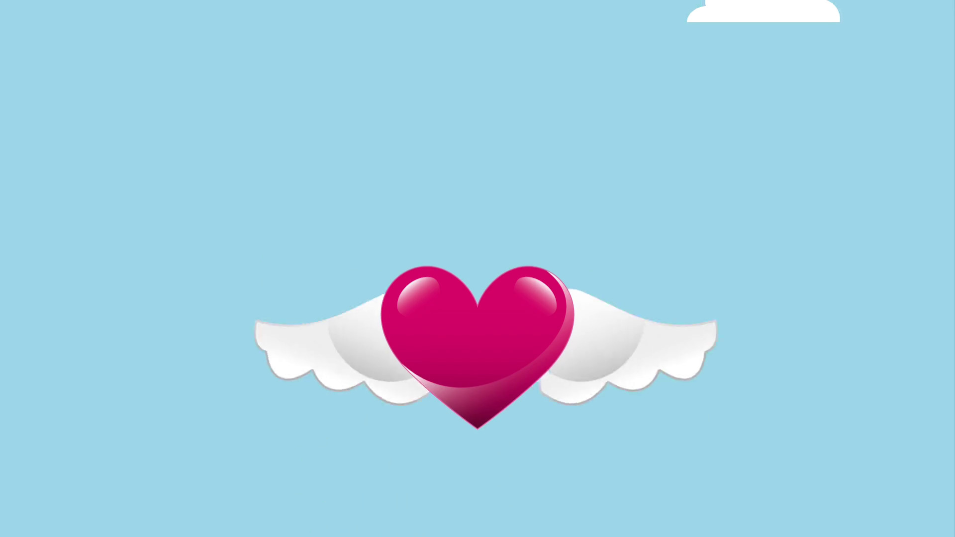 1920x1080 cute pink heart wings flying in the sky with clouds moving video game  animation hd Stock Video Footage - Storyblocks Video