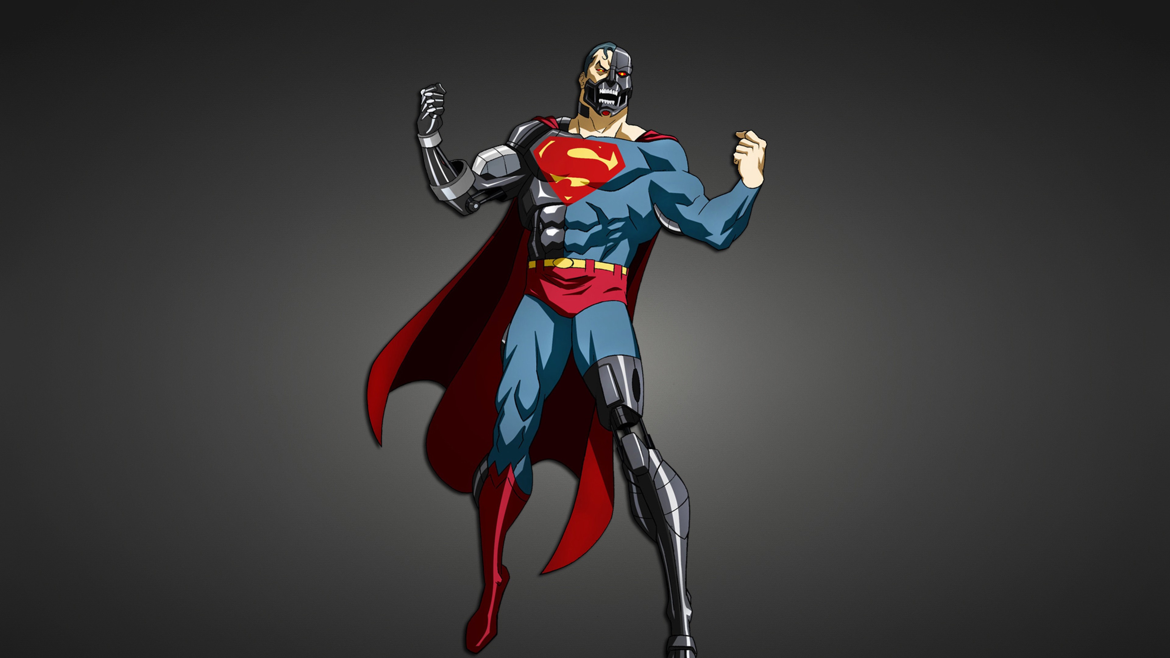 3840x2160 Preview wallpaper superman, superhero, cyborg 