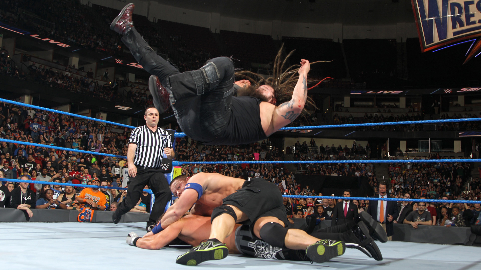1920x1080 John Cena vs. Bray Wyatt vs. AJ Styles - WWE Championship Triple Threat  Match: SmackDown LIVE, Feb. 14, 2017 | WWE