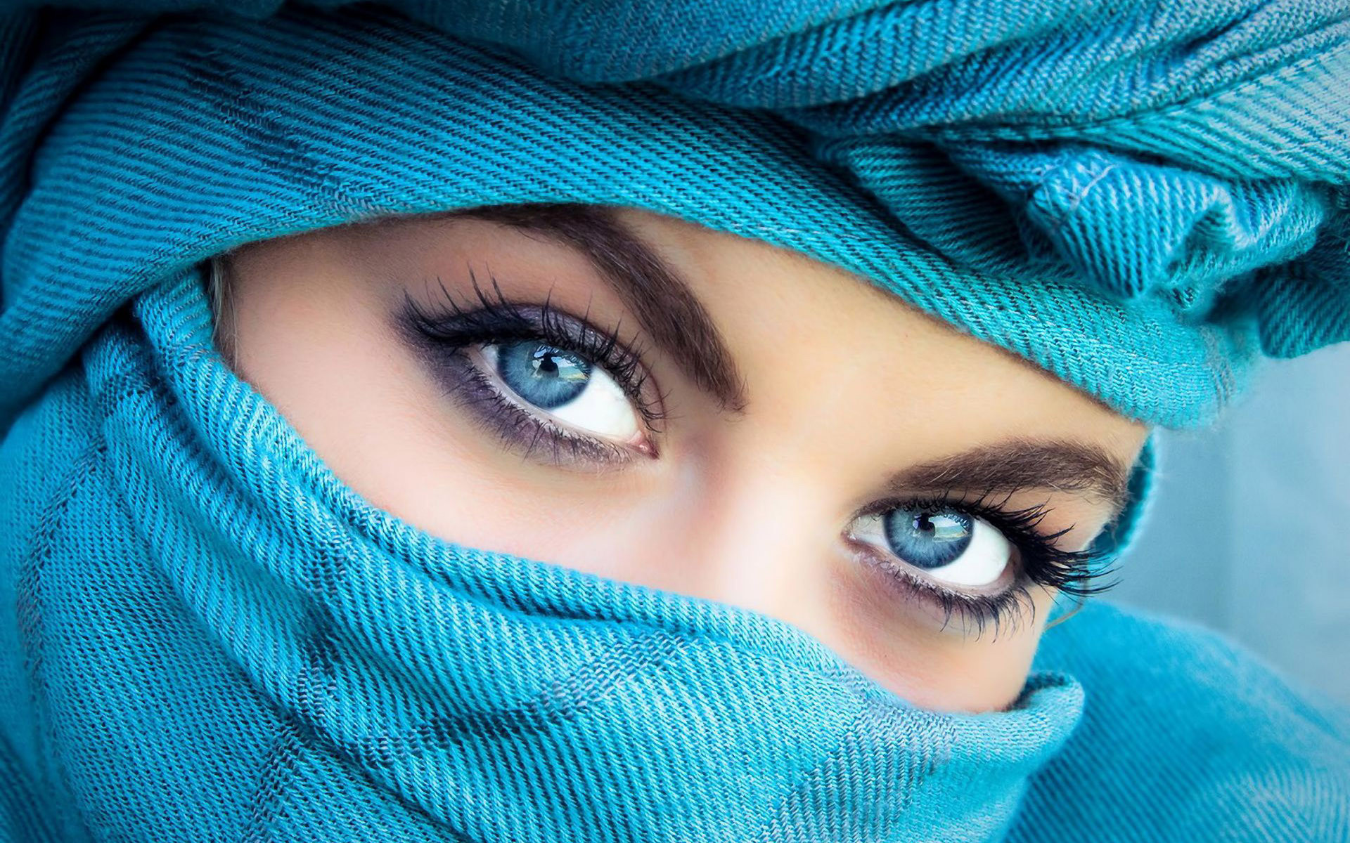 1920x1200 ... Blue-eyed girl wearing a veil HD Wallpaper 