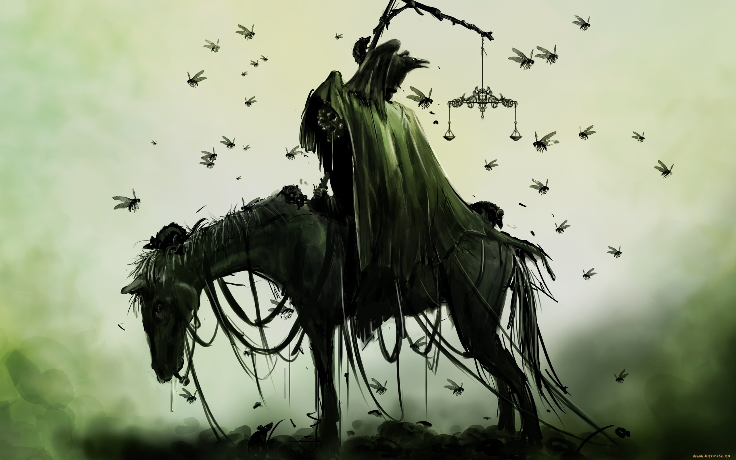 2560x1600 Grim Reaper On Horse Wallpapers Free