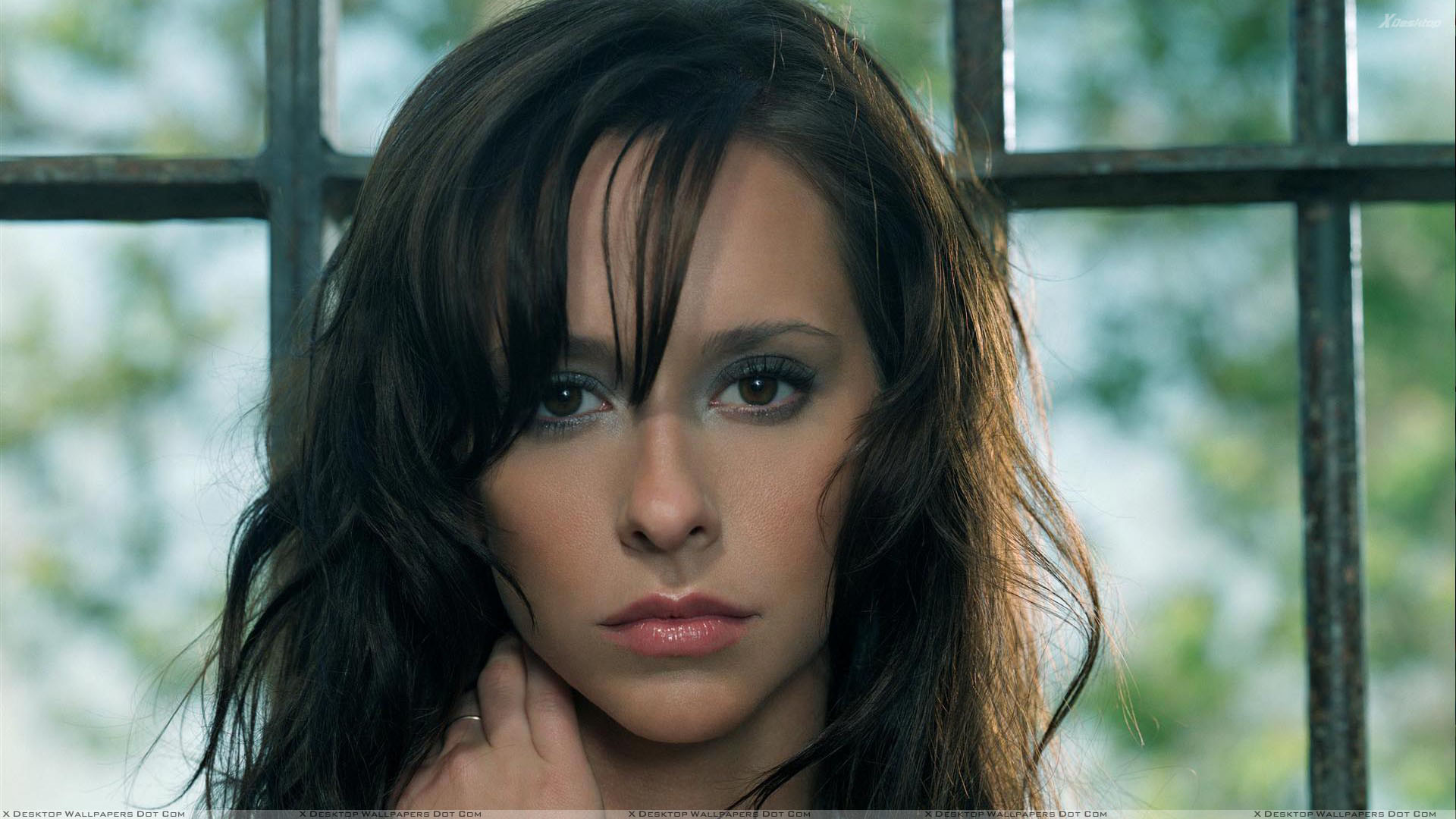 1920x1080 You are viewing wallpaper titled "Jennifer Love Hewitt Pink Lips And Cute  Face Closeup" ...